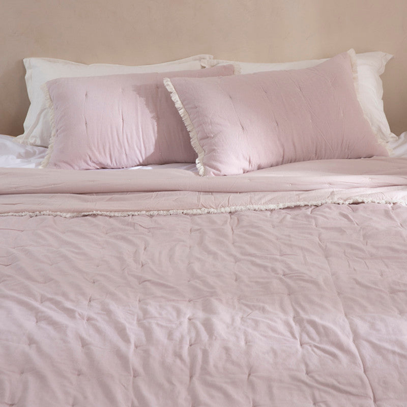 Cotton Bedspread with Pillow Covers | Lavender | Set of 3、mySite、camillekostekn