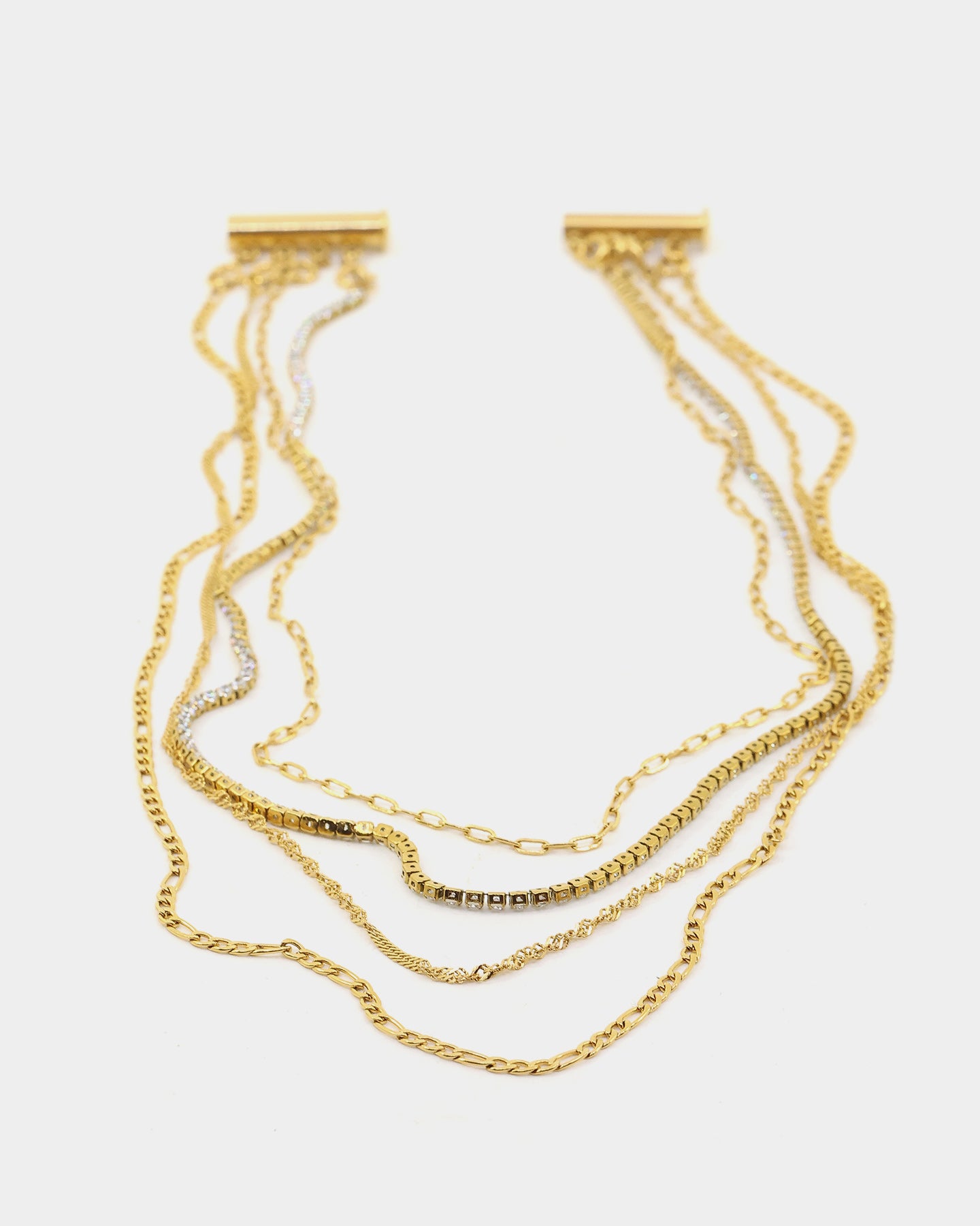 Raising Hell Women's 4 Chain Customisable Clasp Gold、mySite、zt4zffjzw