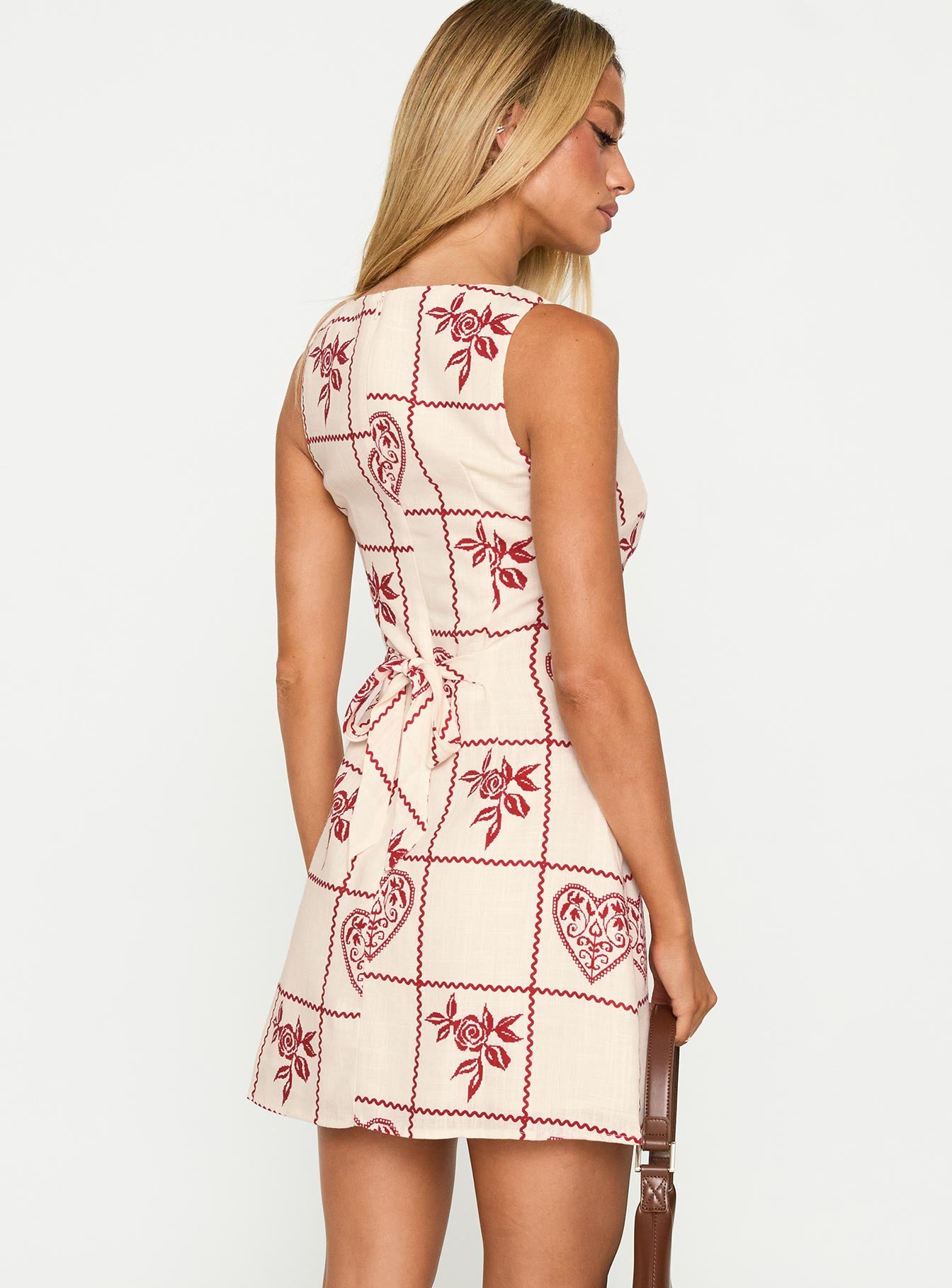 Alfalfa Shift Mini Dress Red Floral Check、mySite、solidvoid