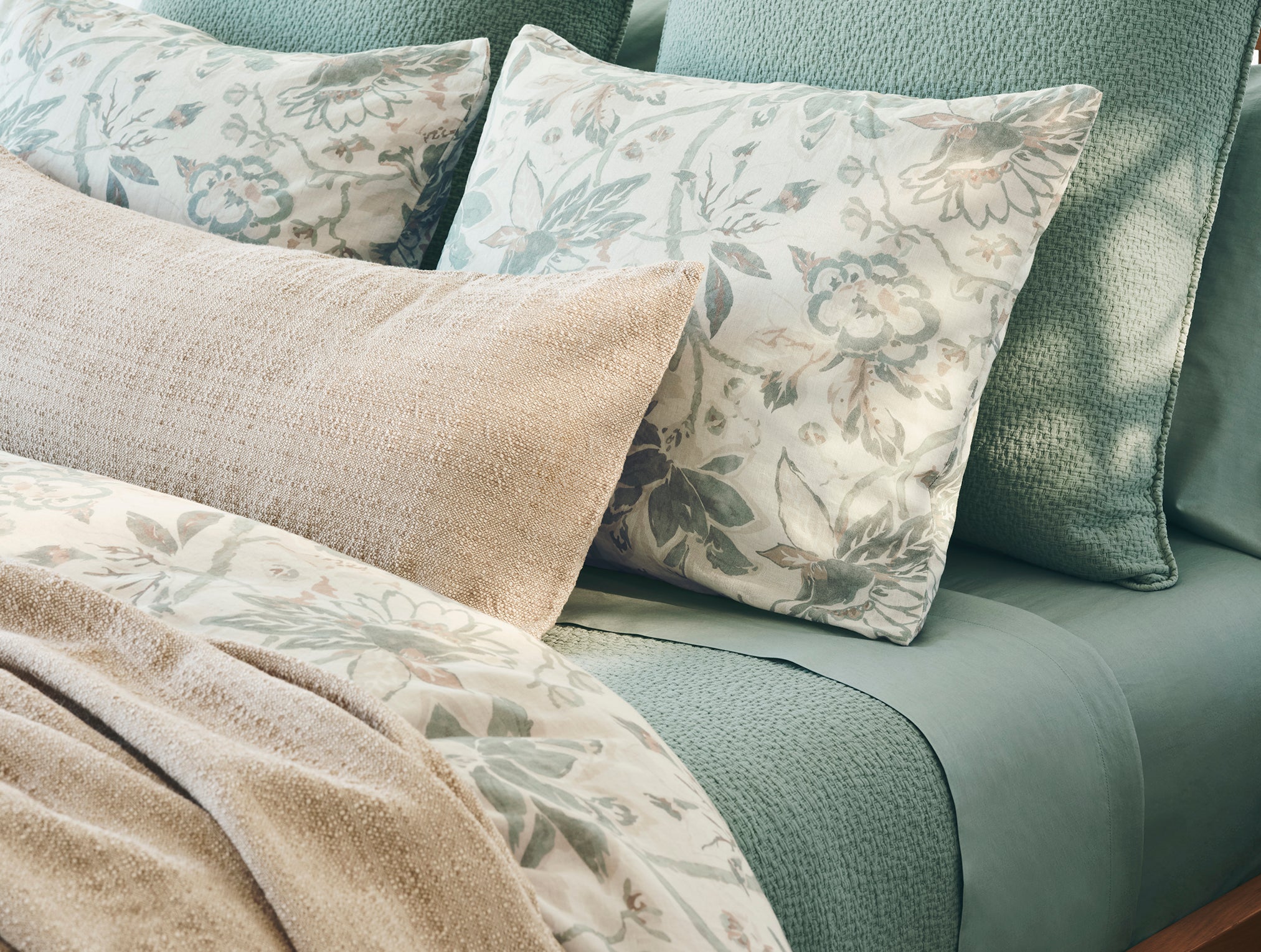  Sea Bloom Print Sham、mySite、sugarbowlscore