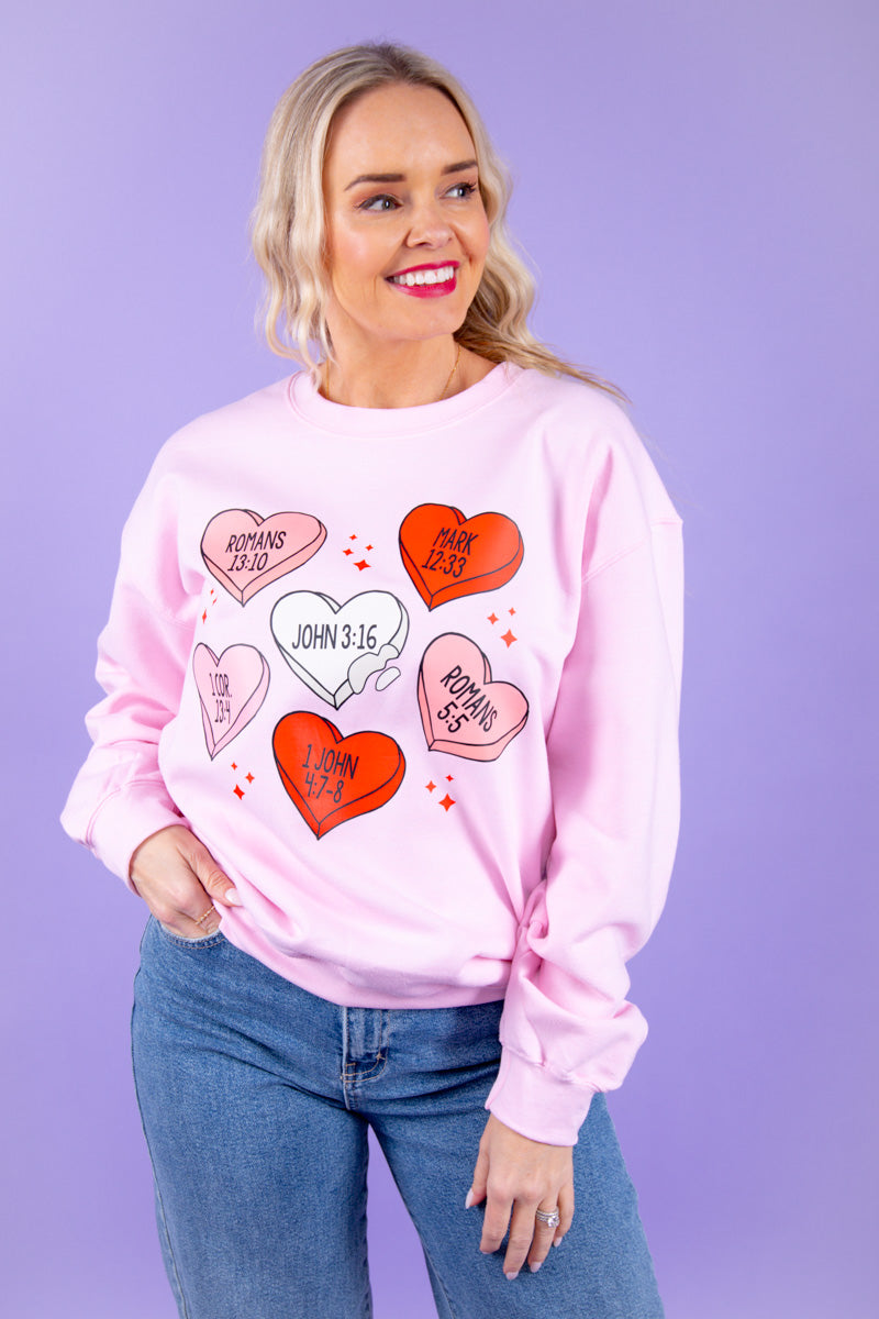 Love In Every Verse Sweatshirt - Light Pink、mySite、hinf8tx79