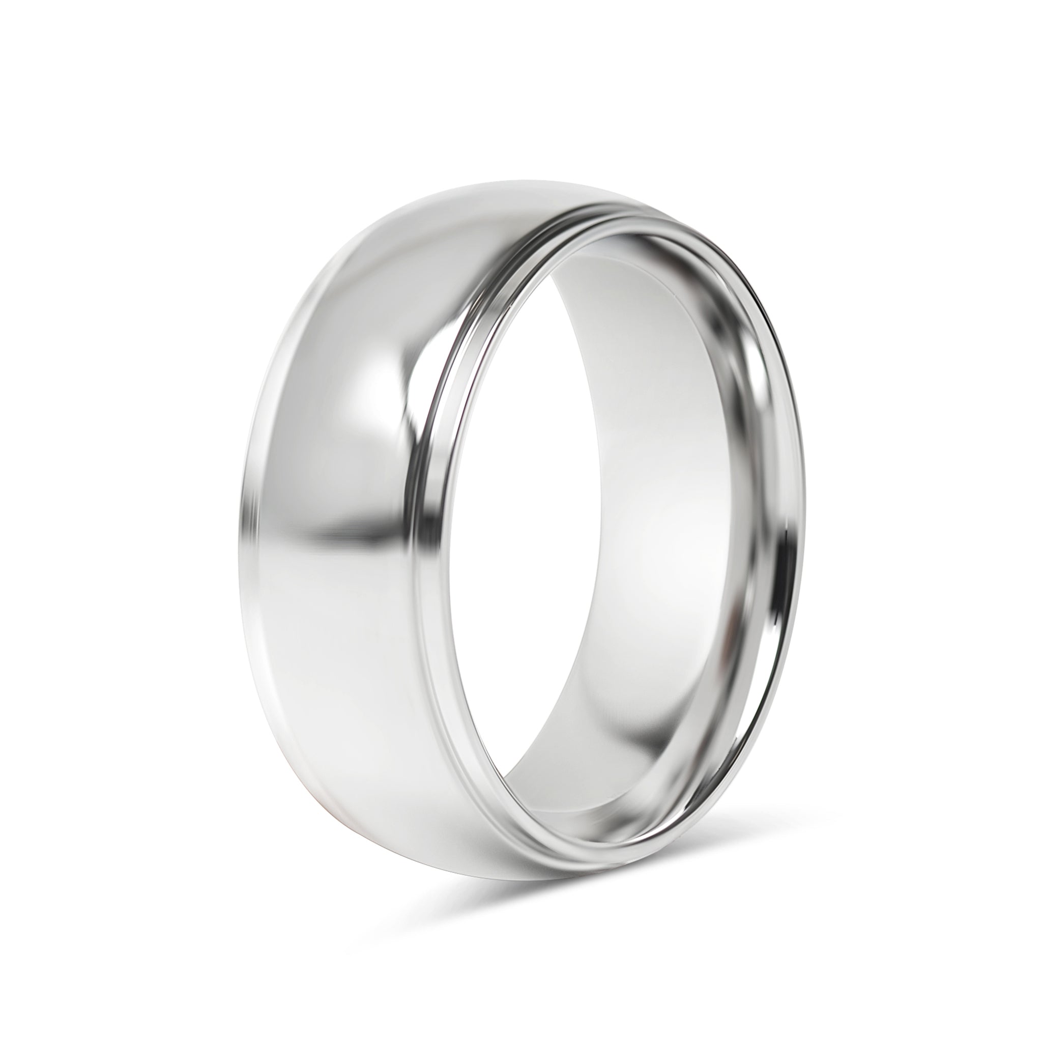 Stainless Steel Highly Polished Rounded Center with Edge Blank Ring / CFR2001、mySite、dreamappss