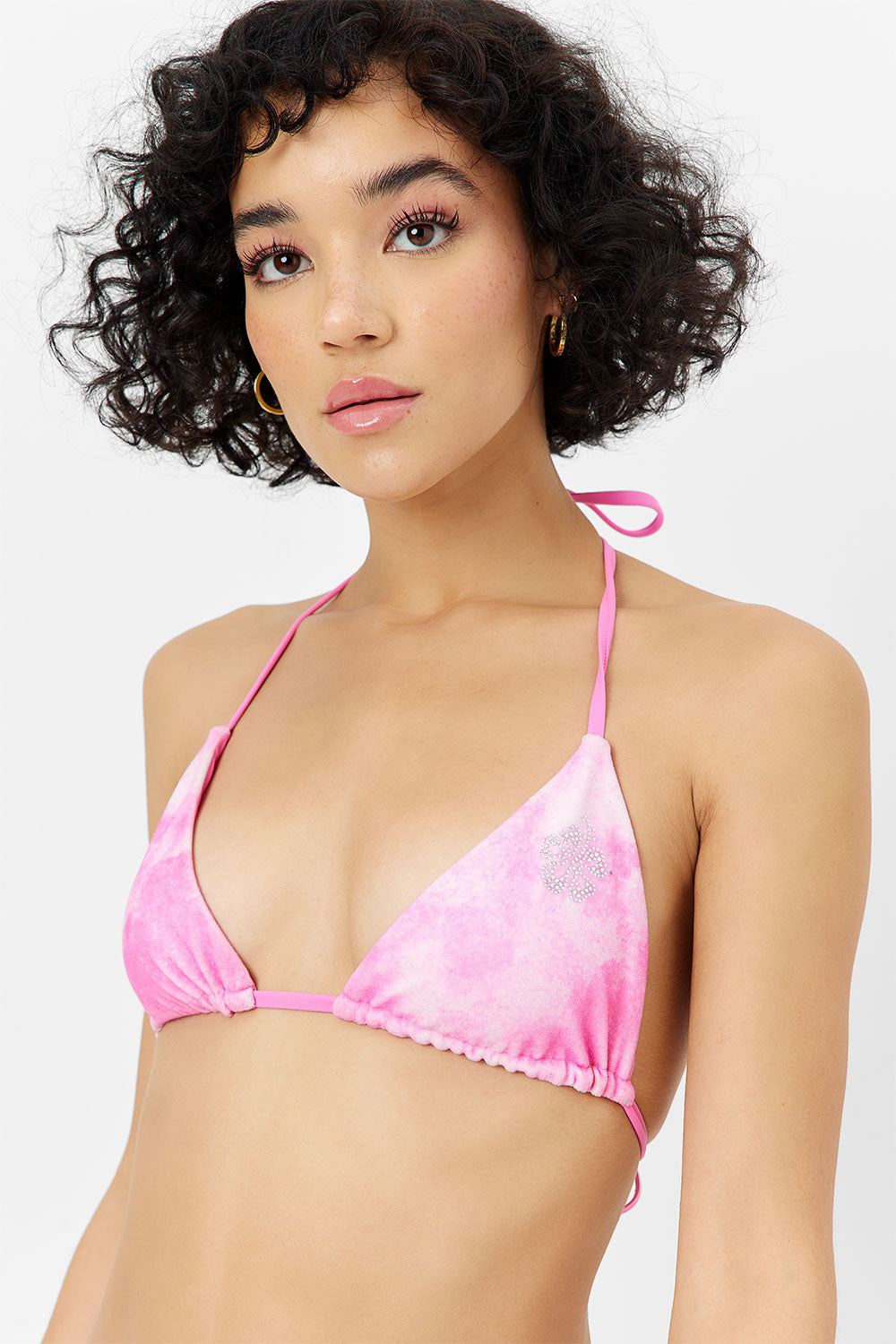  Tia Terry Triangle Bikini Top - Distorted Pink Dye、mySite、ashleygrahame