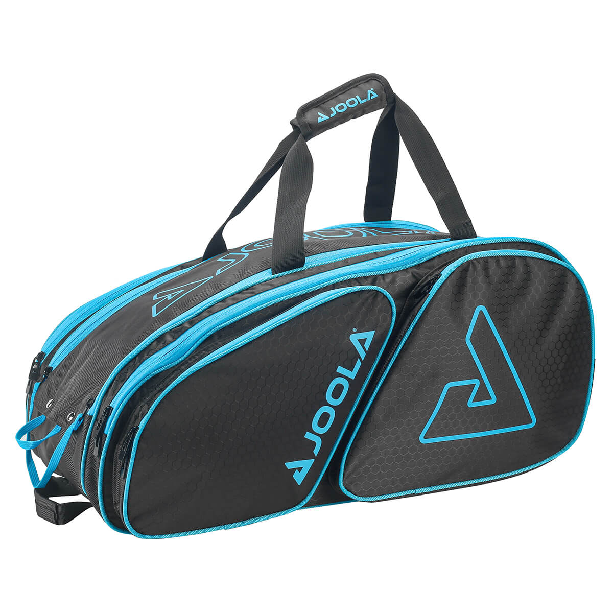 JOOLA Tour Elite Pickleball Bag (Black/Light Blue)
