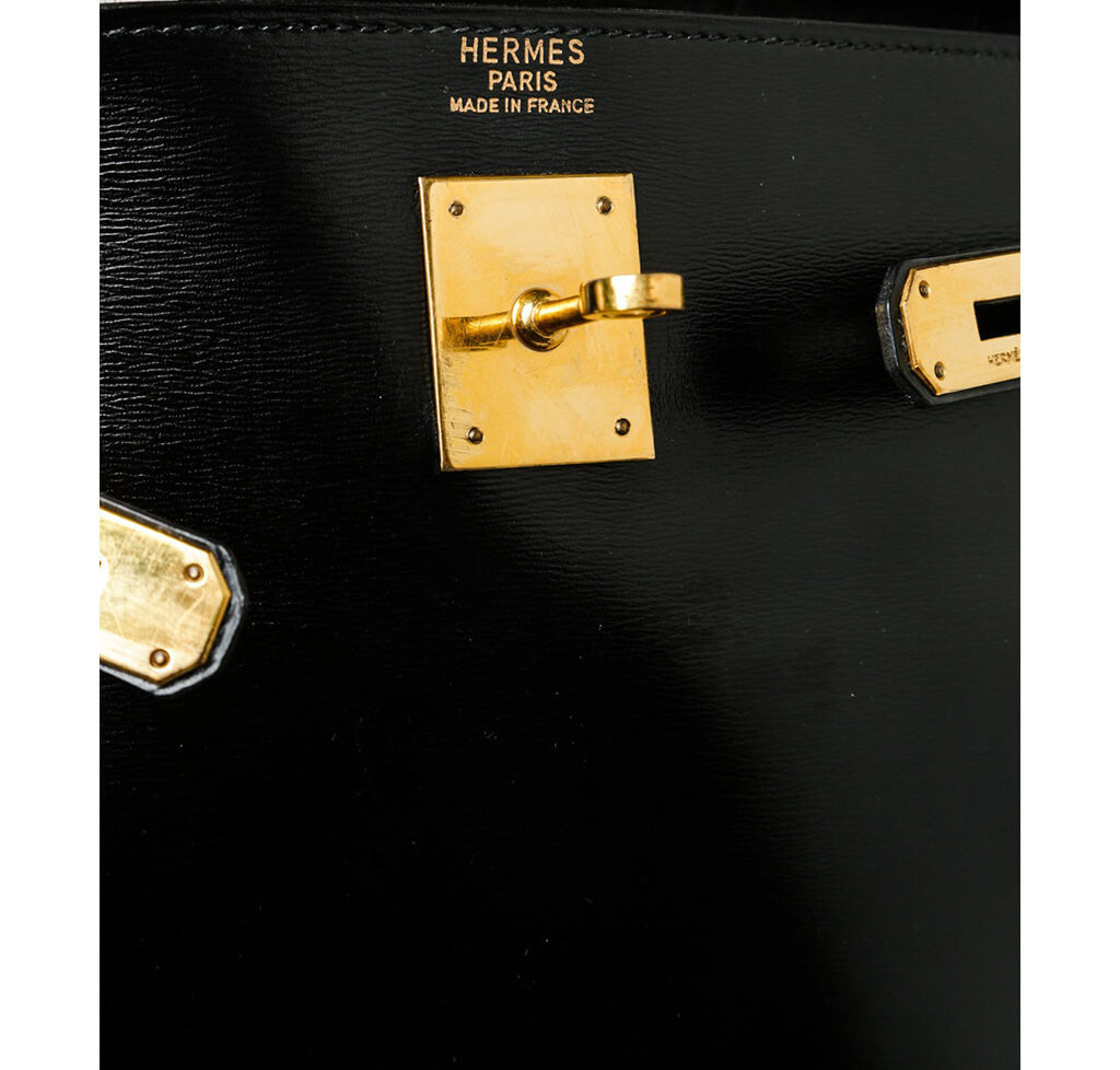 Hermès Box Leather Kelly Black Bag、mySite、garminoutage.com
