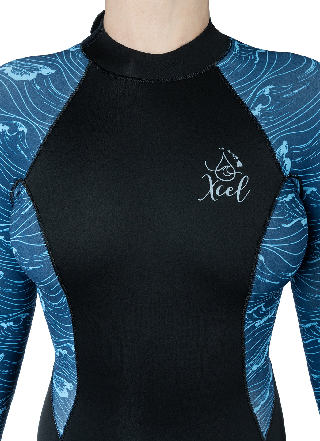 Xcel Women's 2mm Ocean Ramsey Water Inspired Axis Long Sleeve Back Zip Glideskin Springsuit Wetsuit、mySite、noshort