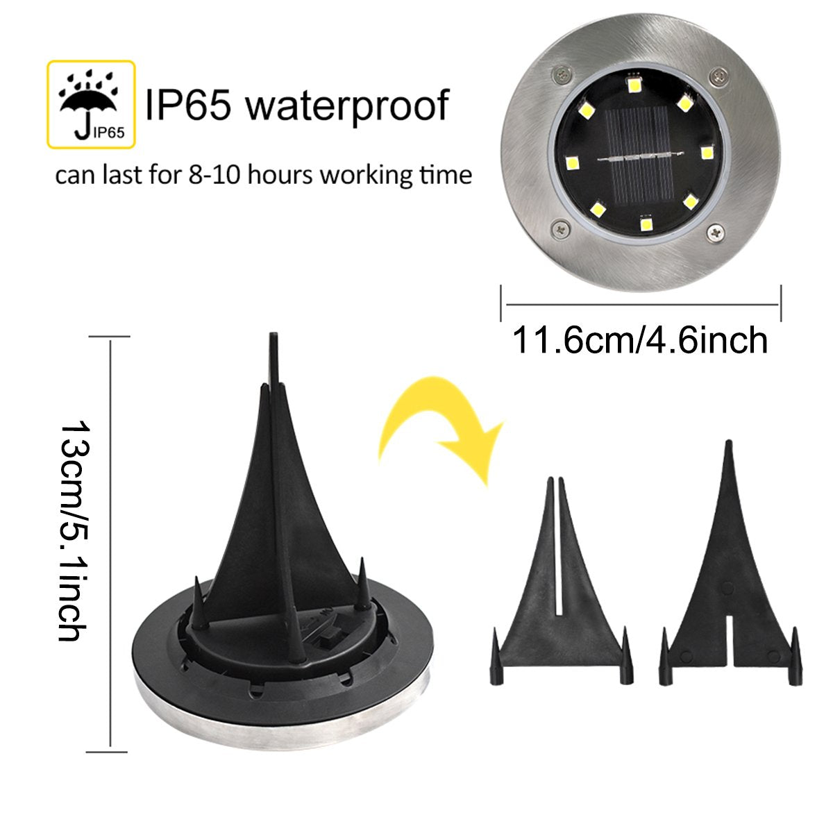 Solar Powered Outdoor Pathway LED Lights - Set of 4、mySite、camillekostekn