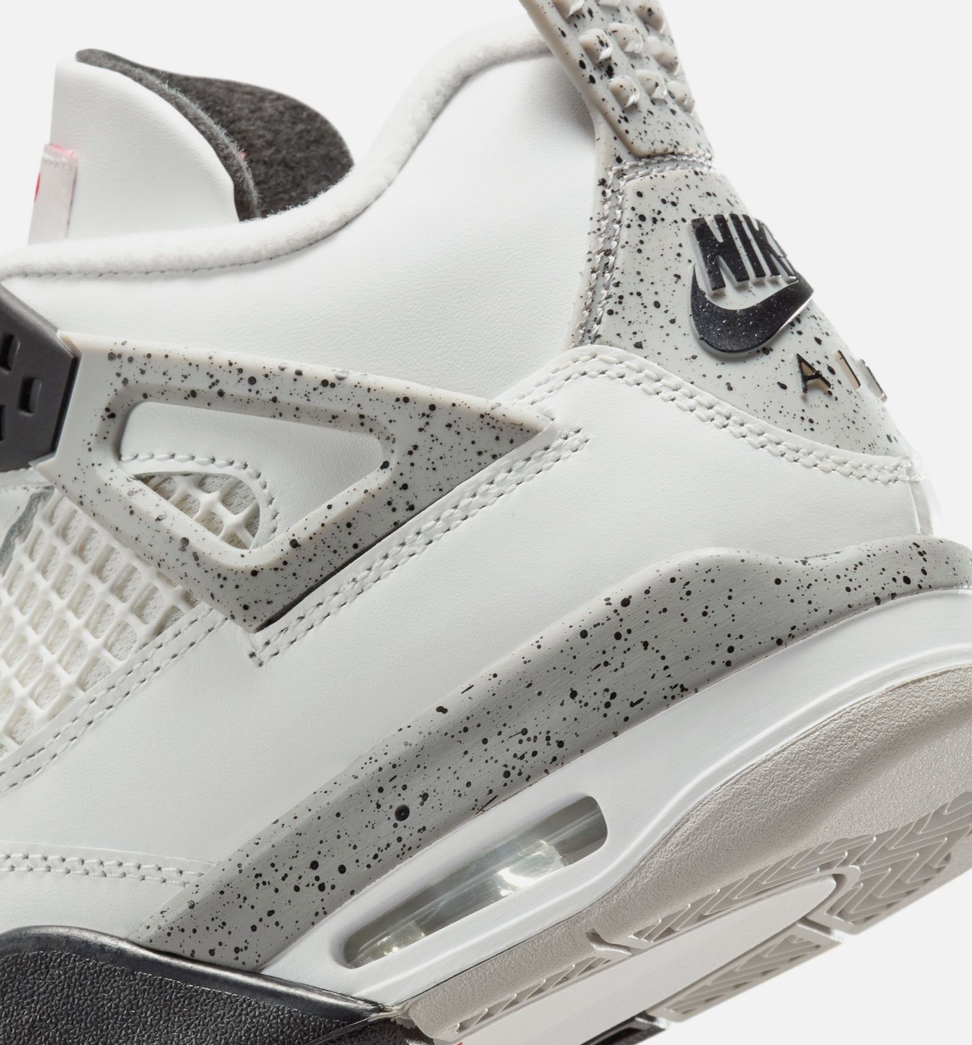 Air Jordan 4 Retro White Cement Grade School Lifestyle Shoe - Summit White/Fire Red/Cement Grey/Black、mySite、dreamappss