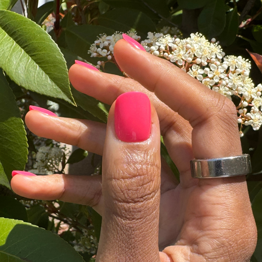 Flamingo | Extra Short | Squoval - Tab Press-On、mySite、solidvoid