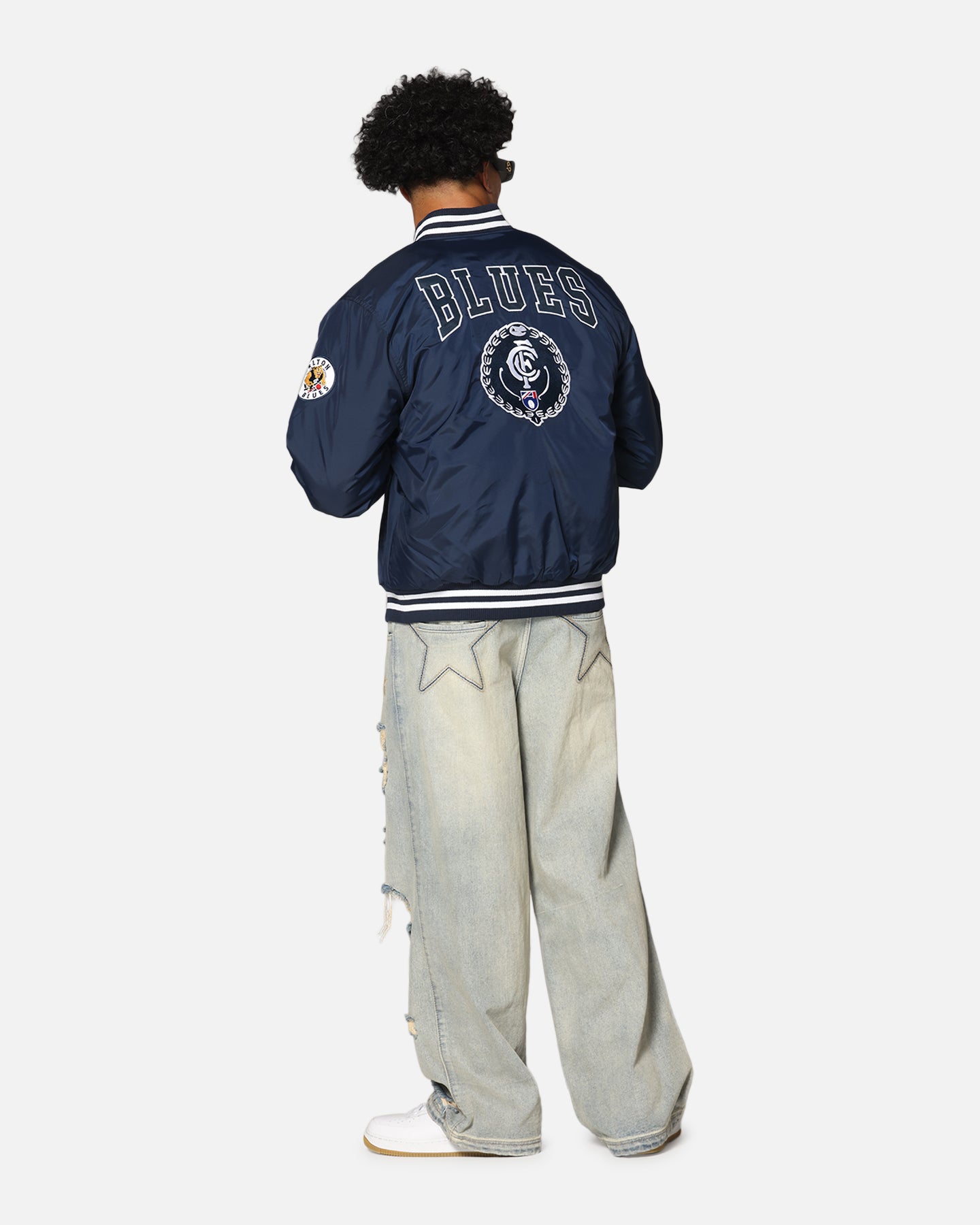 Mitchell & Ness Carlton Blues Team Bomber Jacket Navy、mySite、zt4zffjzw