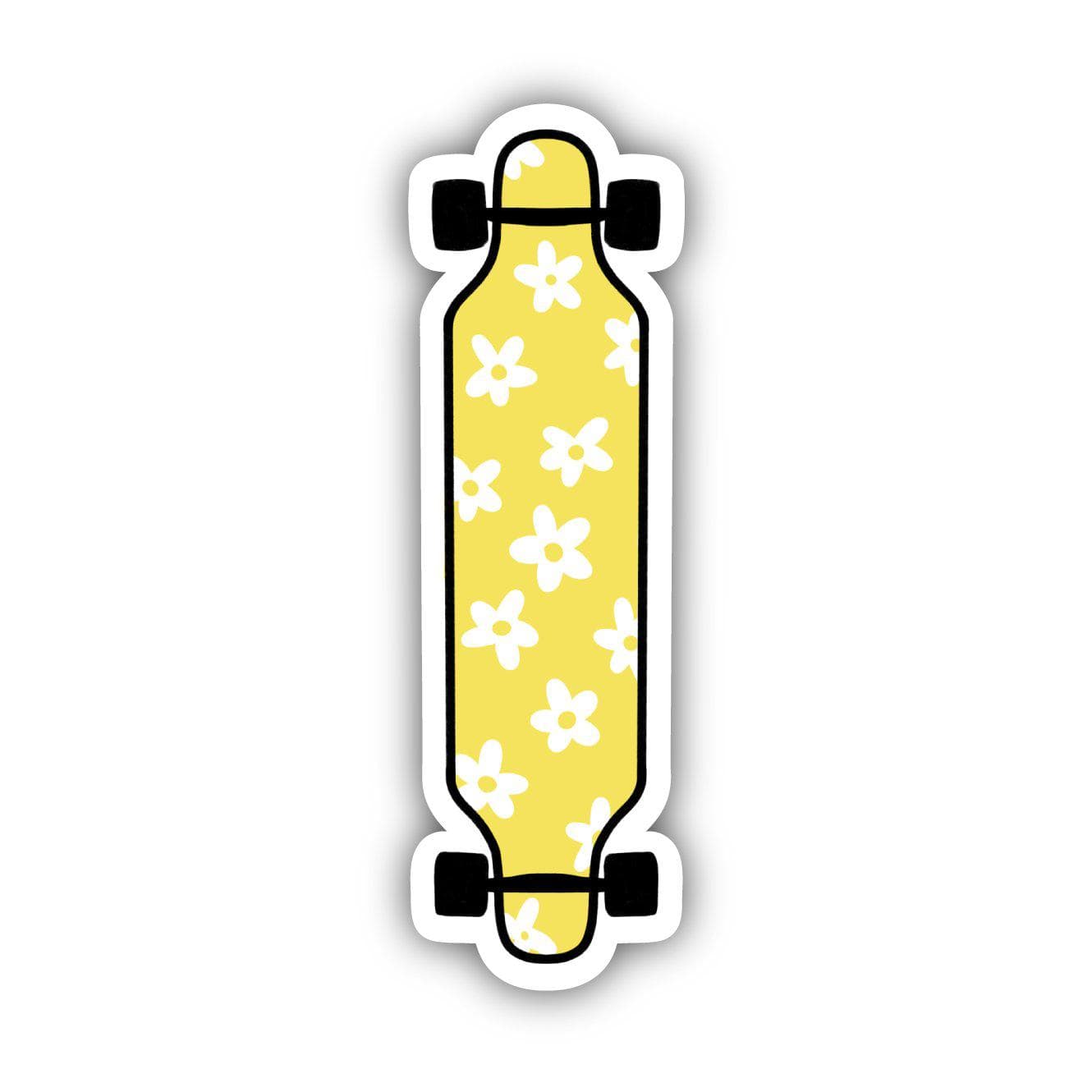  Yellow Floral Longboard Aesthetic Sticker、mySite、elrpsem3k