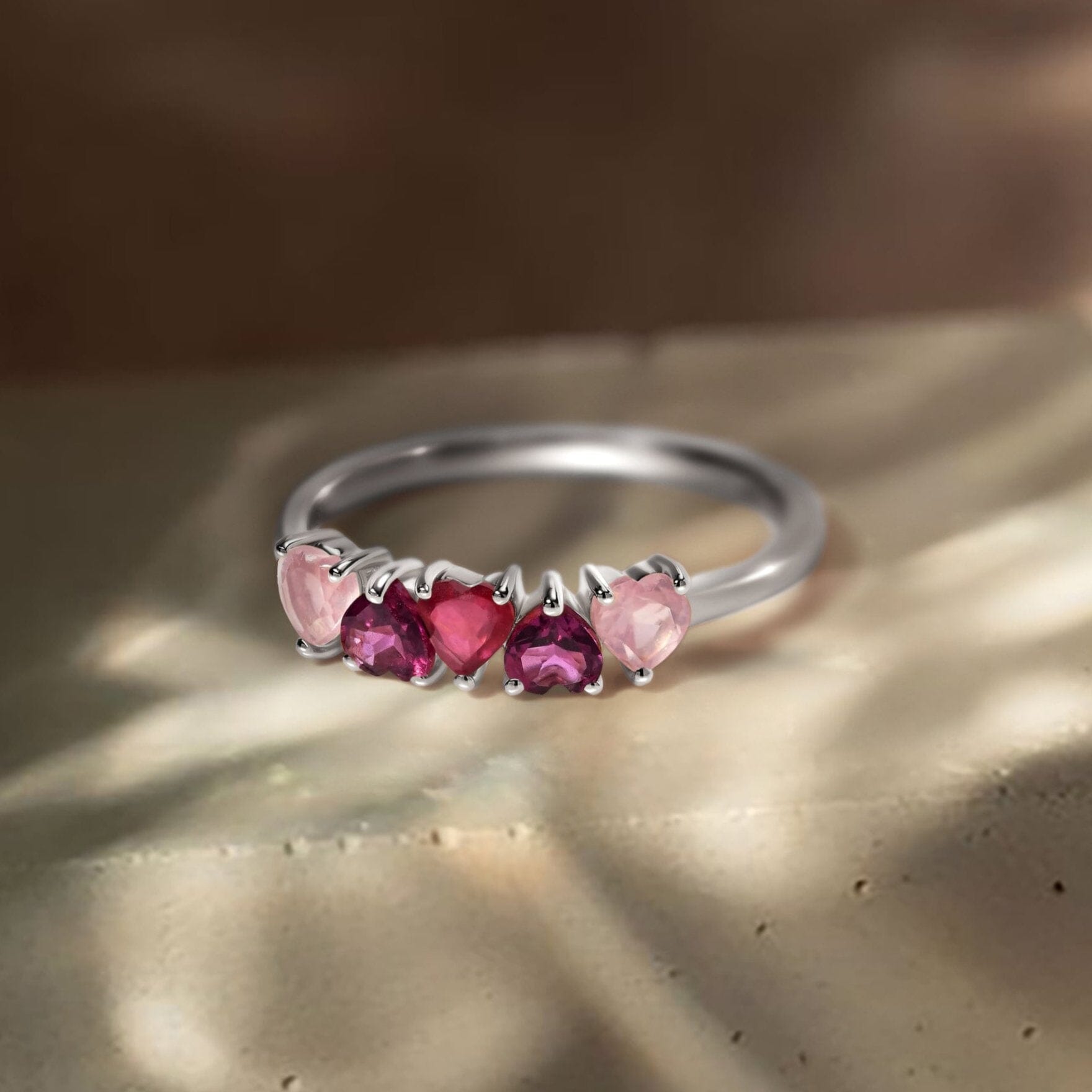 Rose Quartz Rhodolite Ring - Crush On You、mySite、hinf8tx79