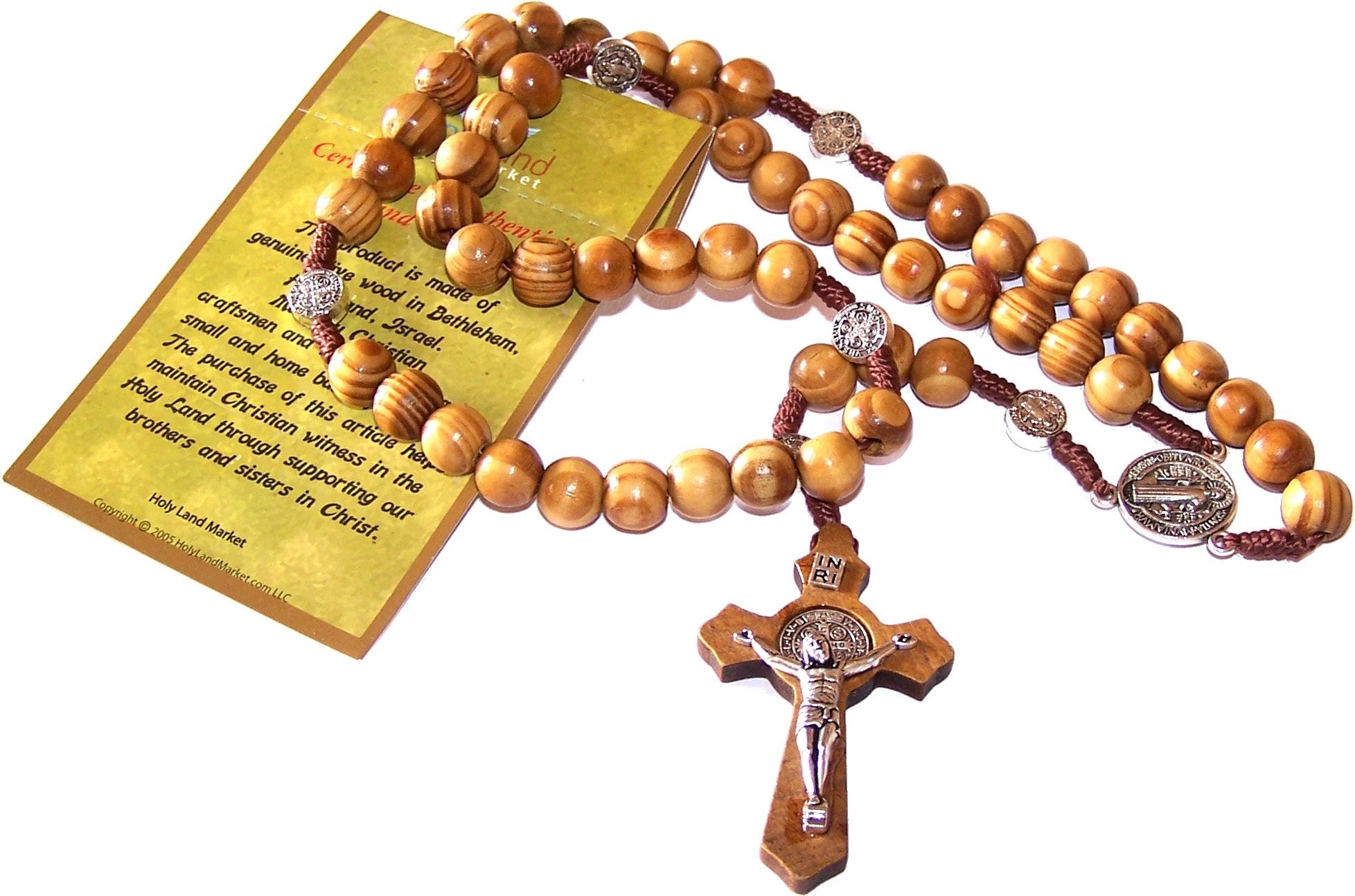  Holy Land Market St. Benedict Catholic Wood Rosary from Bethlehem - The Holy Land、mySite、elrpsem3k
