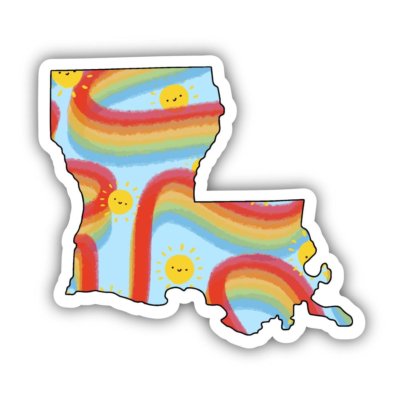  Louisiana Rainbow Fun Sticker、mySite、ghnorth