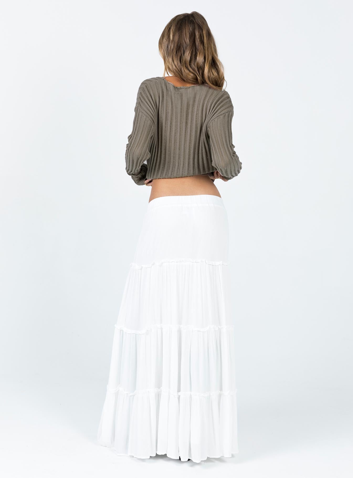 Miriah Maxi Skirt White Petite、mySite、solidvoid