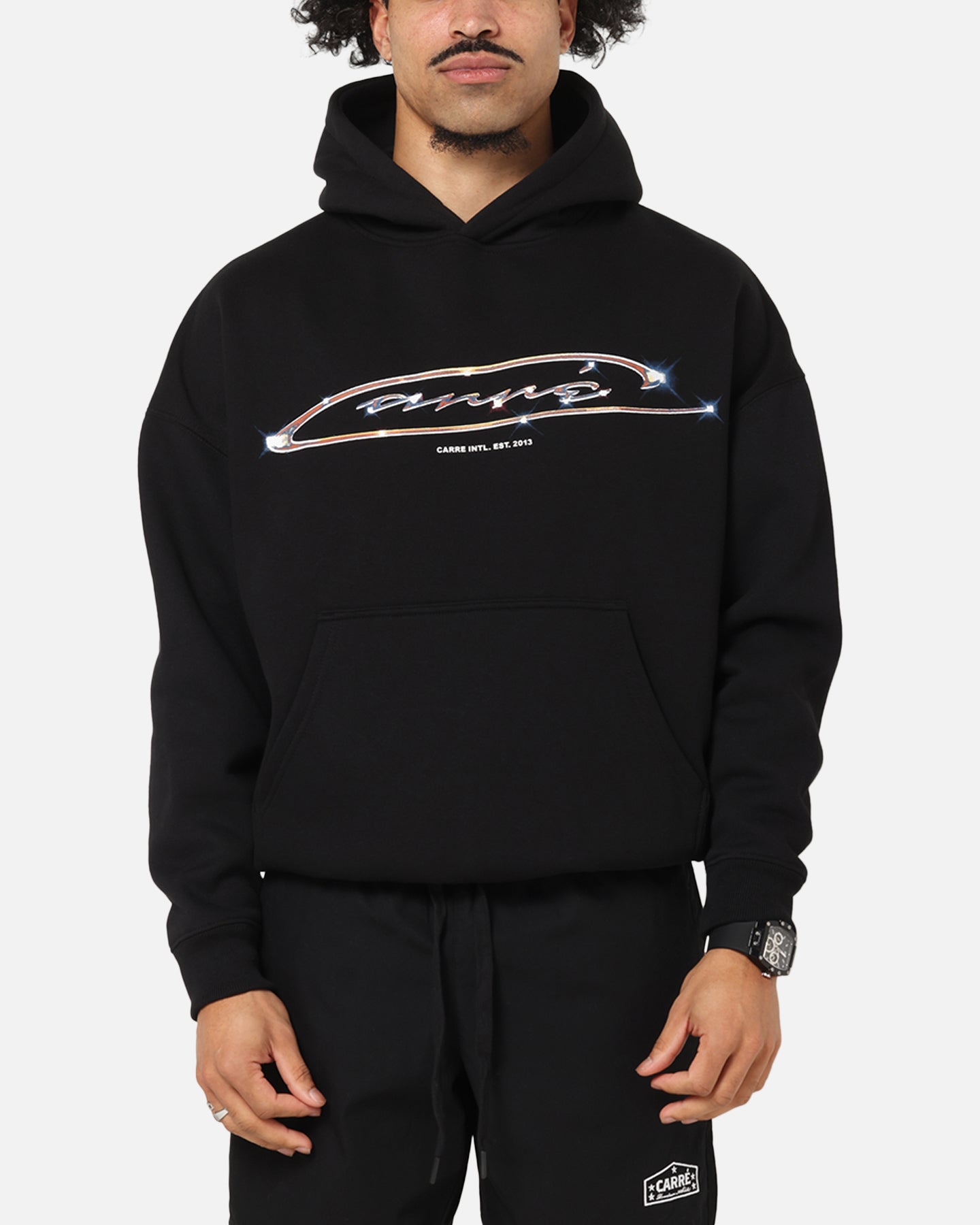 Carre Cold Shine Hoodie Black、mySite、zt4zffjzw