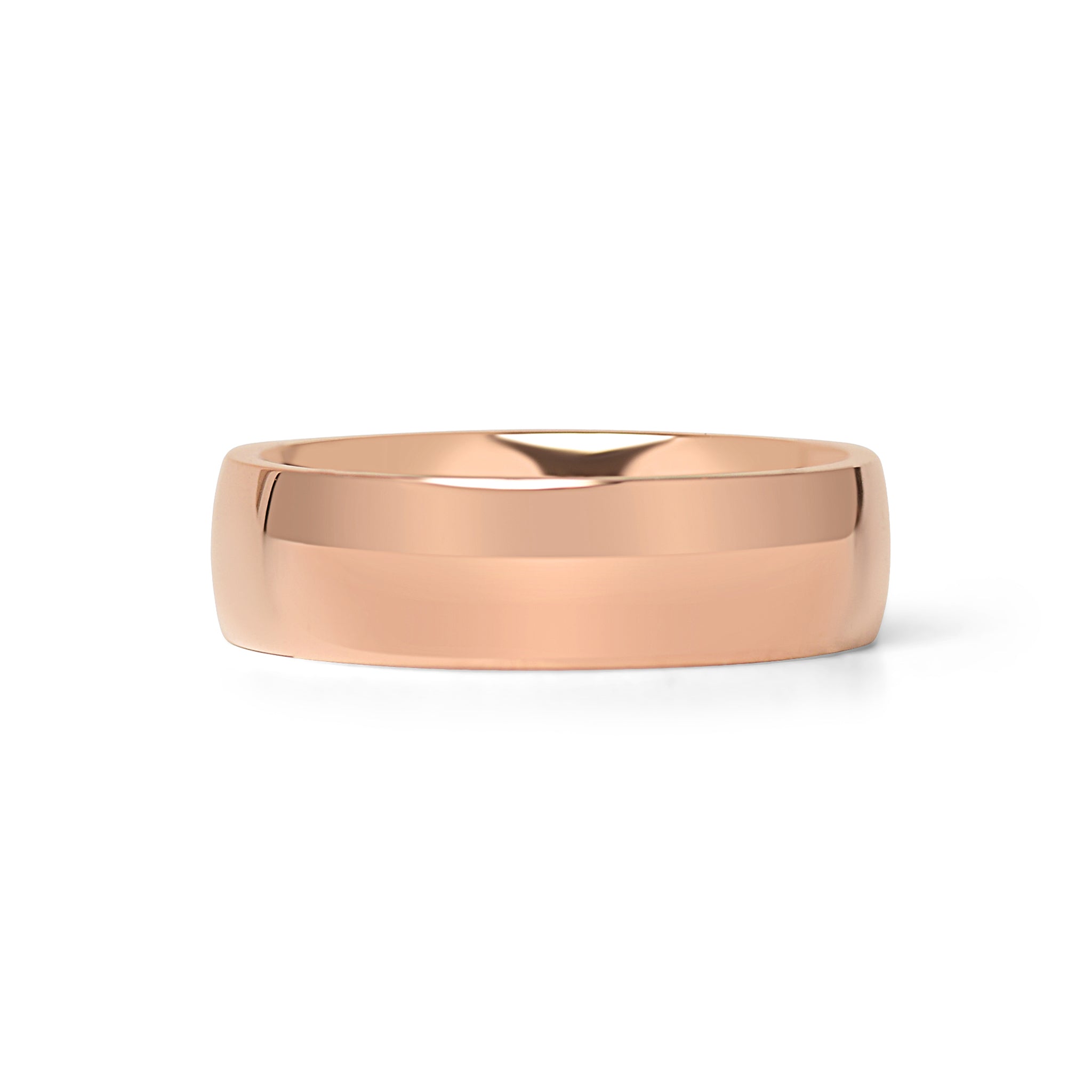 18K Rose Gold PVD Stainless Steel Rounded Blank Ring / CFR7008、mySite、dreamappss