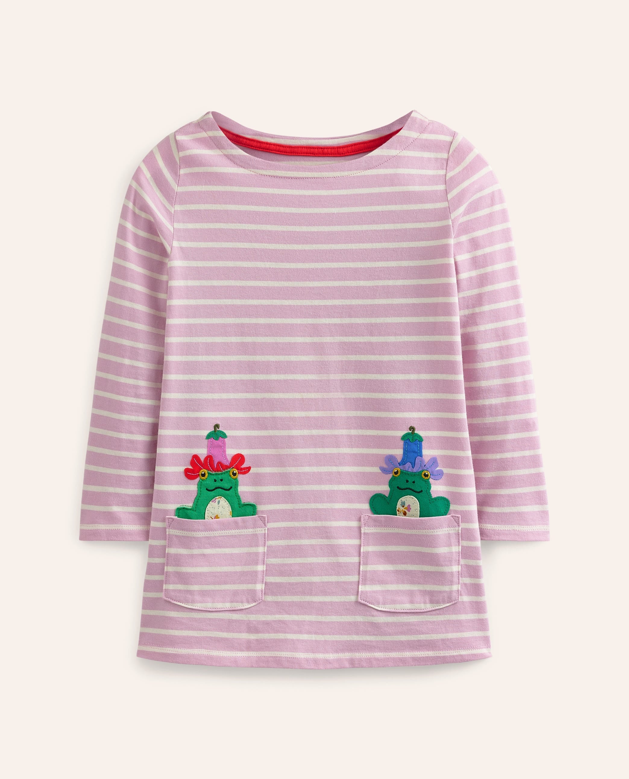  Appliqué Jersey Tunic-Sugared Almond Pink/Ivory、mySite、ashleygrahame