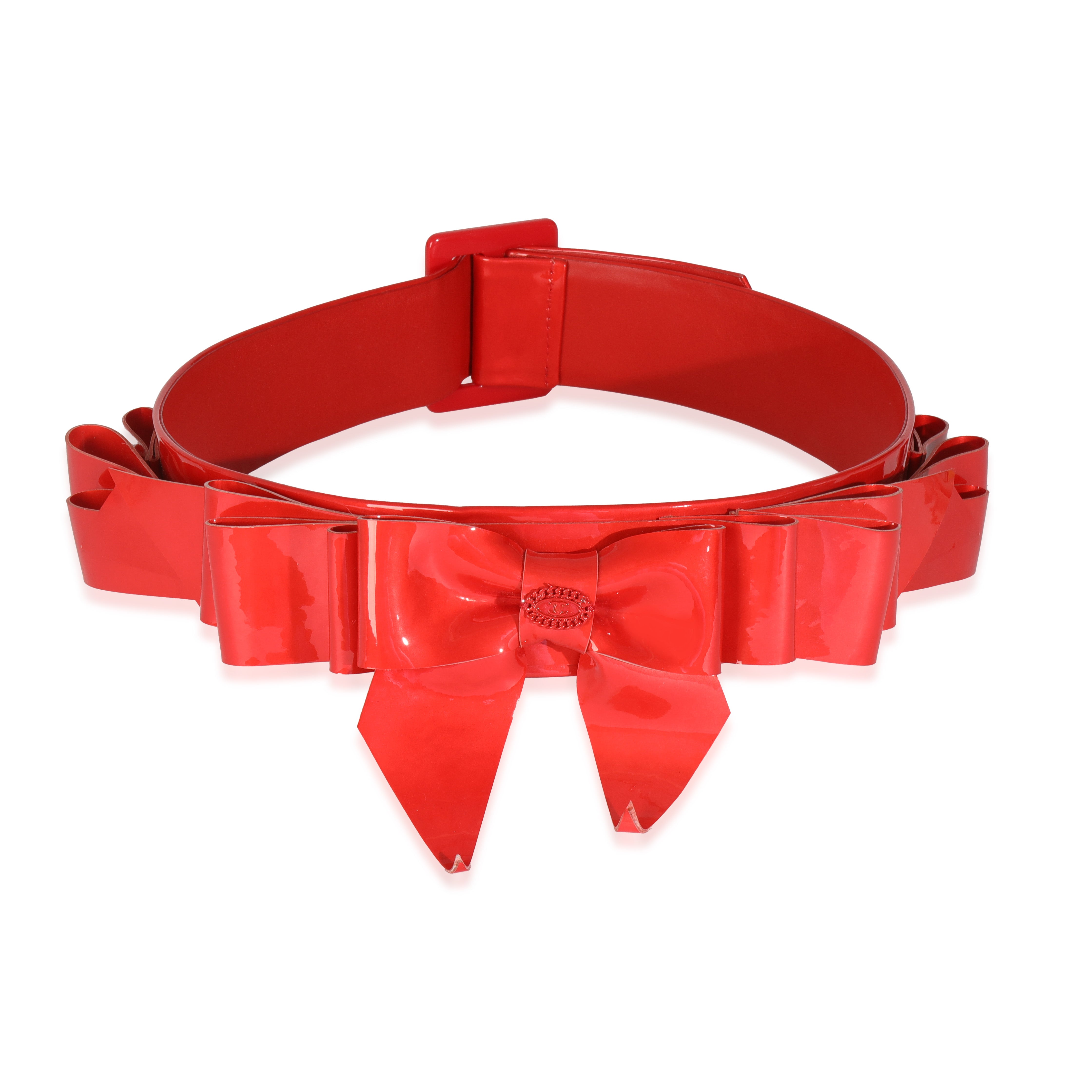 08P Red Patent Oversized Bow CC Waist Belt、mySite、garagedoors4me