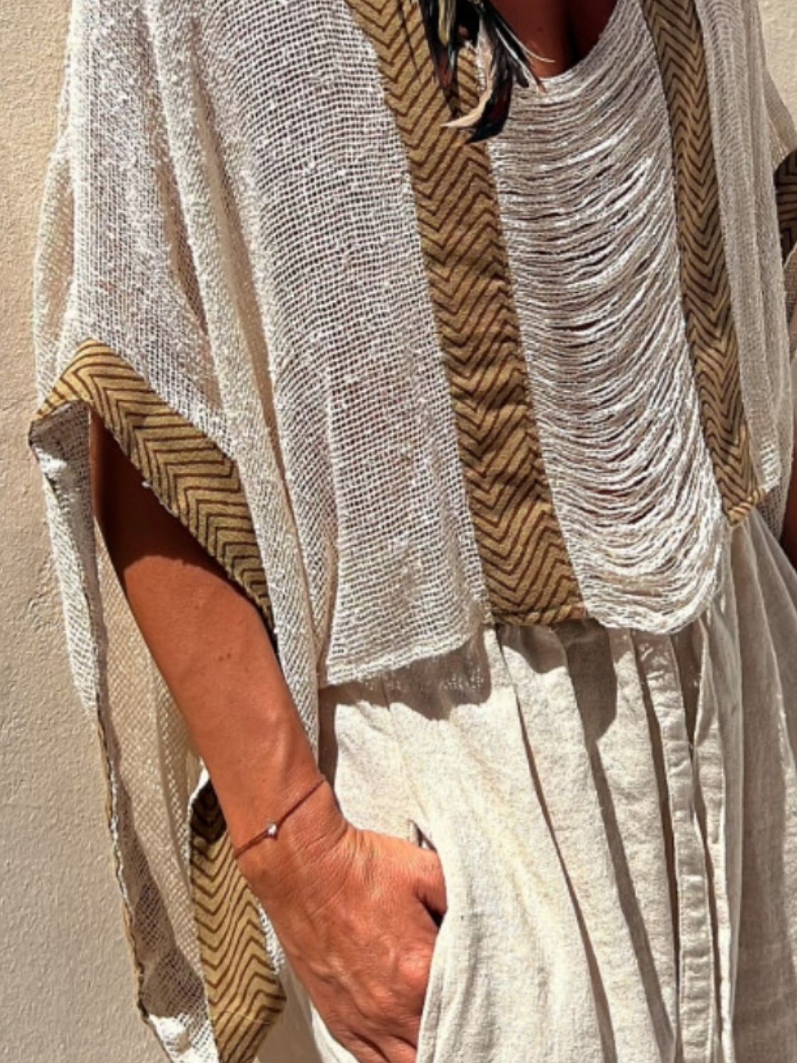  Contrast Scoop Neck Knit Cover Up、mySite、justintrudeaud