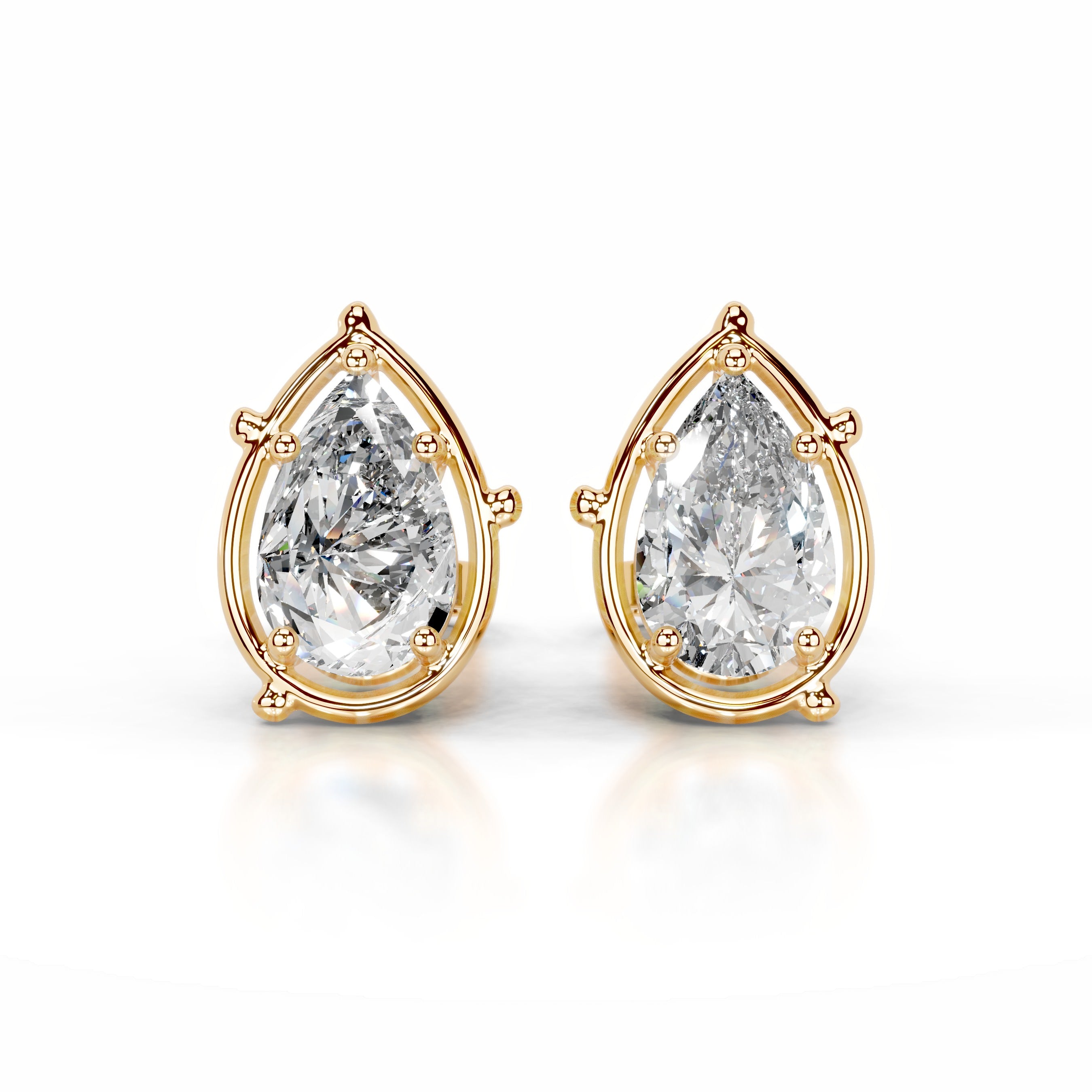 Rooted in Love Lab Grown Diamond Earrings - 18K Yellow Gold、mySite、hinf8tx79