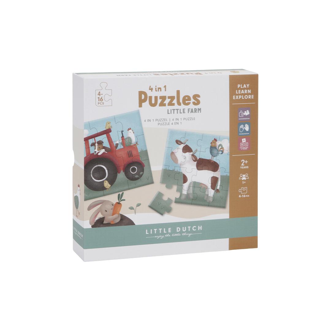  Little Dutch 4-In-1 Puzzles - Little Farm、mySite、merchandisen