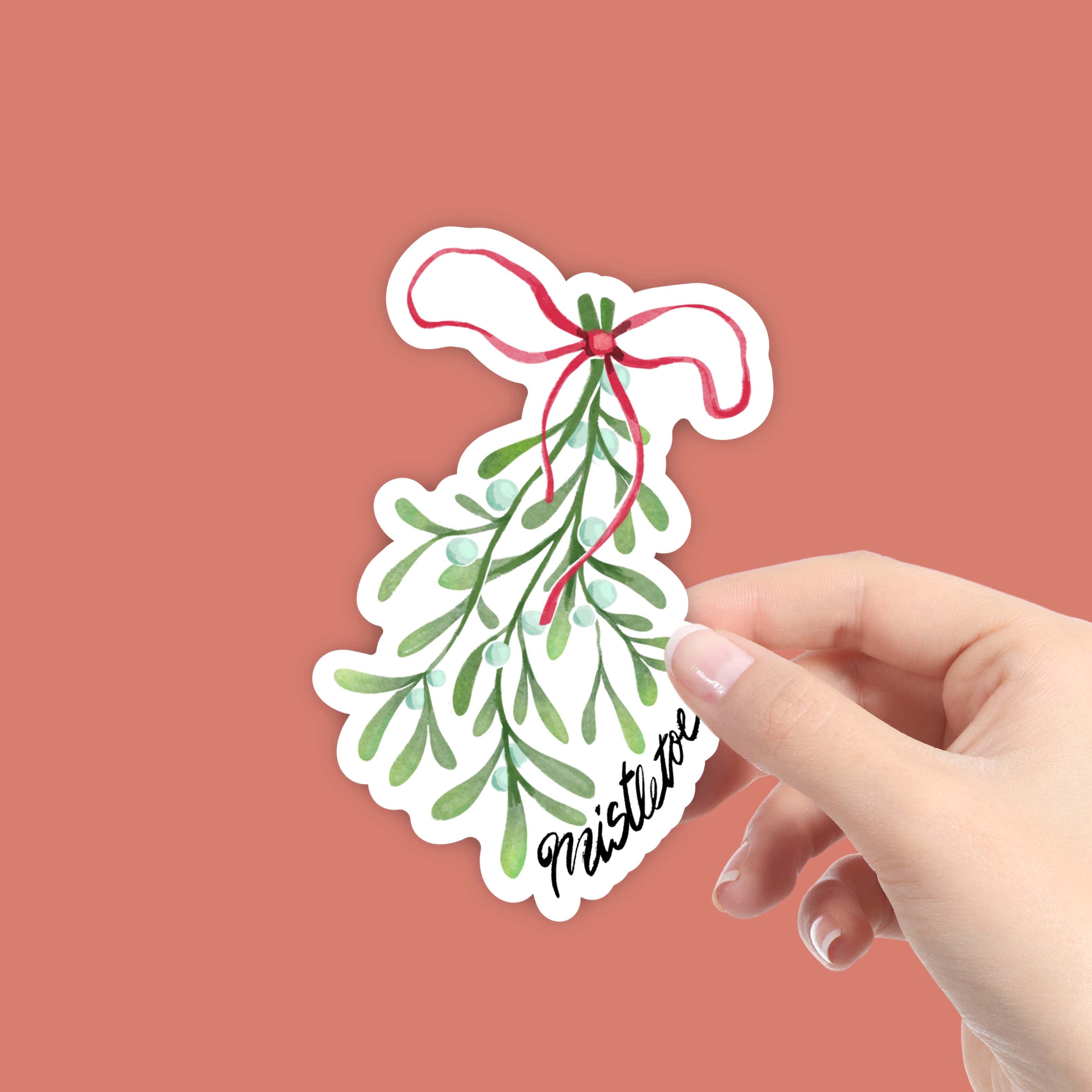  Mistletoe Winter Watercolor Sticker、mySite、ghnorth