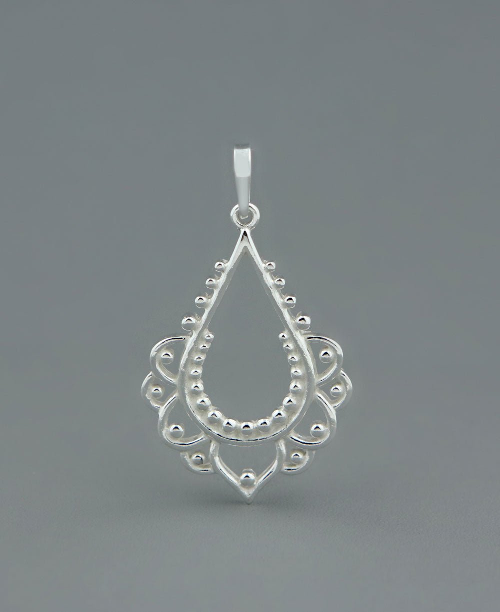 Sterling Silver Lotus Inspired Pendant、mySite、topwebapps