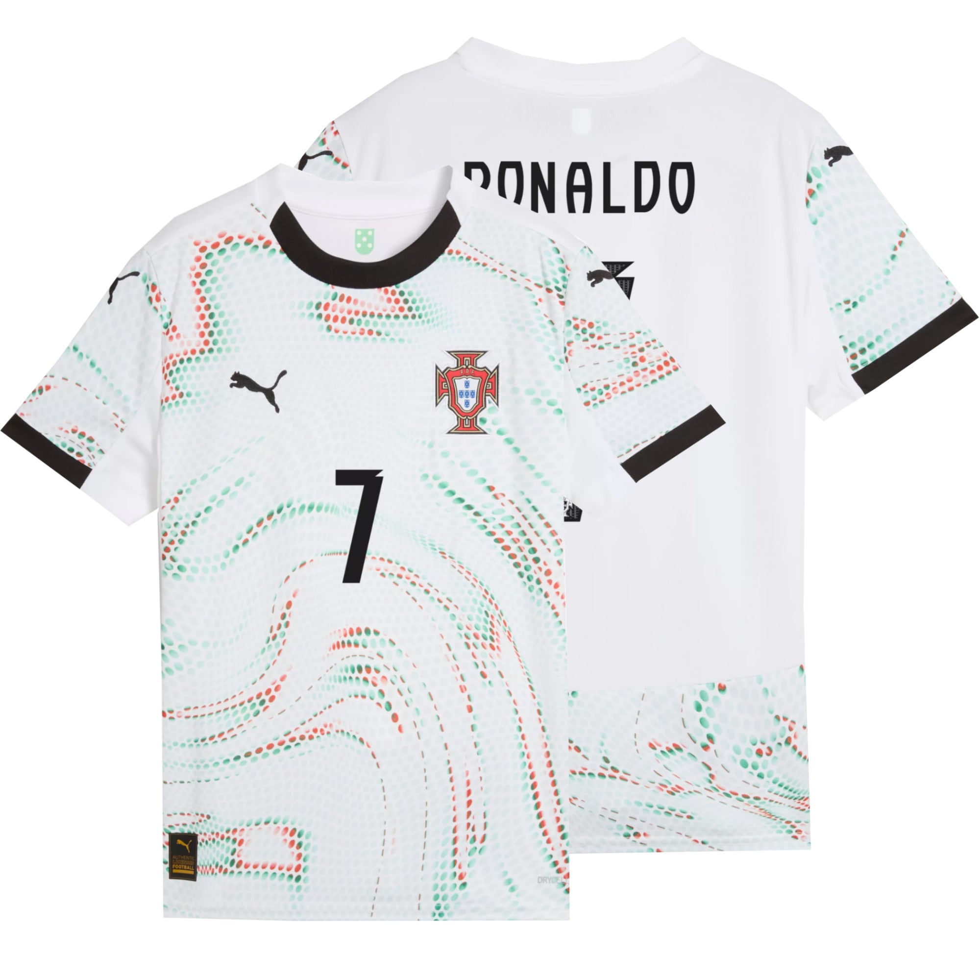 PUMA Kids Portugal 2025/26 Away Jersey w/ Ronaldo #7 Printing、mySite、bottomscart