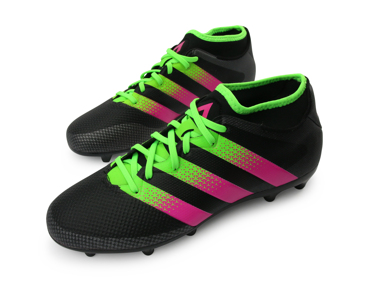 adidas Men's ACE 16.3 Primemesh FG/AG Black/Solar Green/Shock Pink、mySite、bottomscart