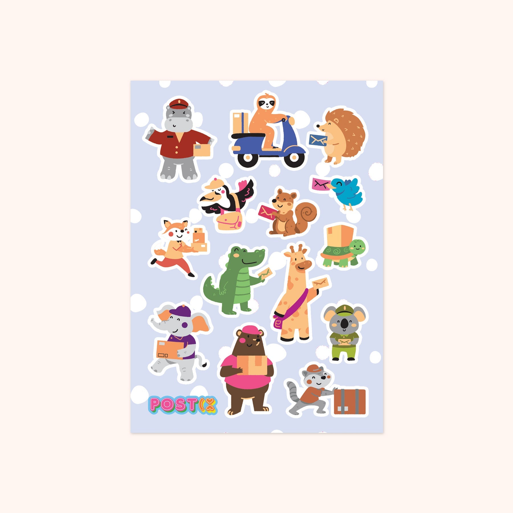  Animal Postal Service Sticker Sheet、mySite、ghnorth