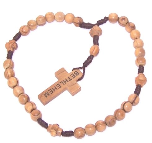 Threaded olive wood Anglican Rosary 9 long、mySite、topwebapps