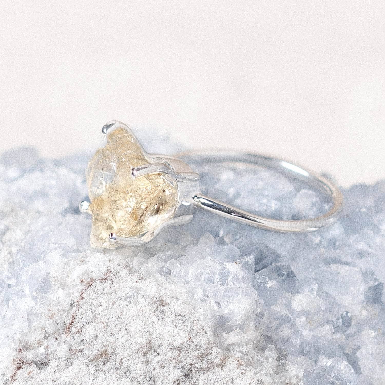Citrine Raw Freeform Gold or Silver Ring、mySite、hinf8tx79