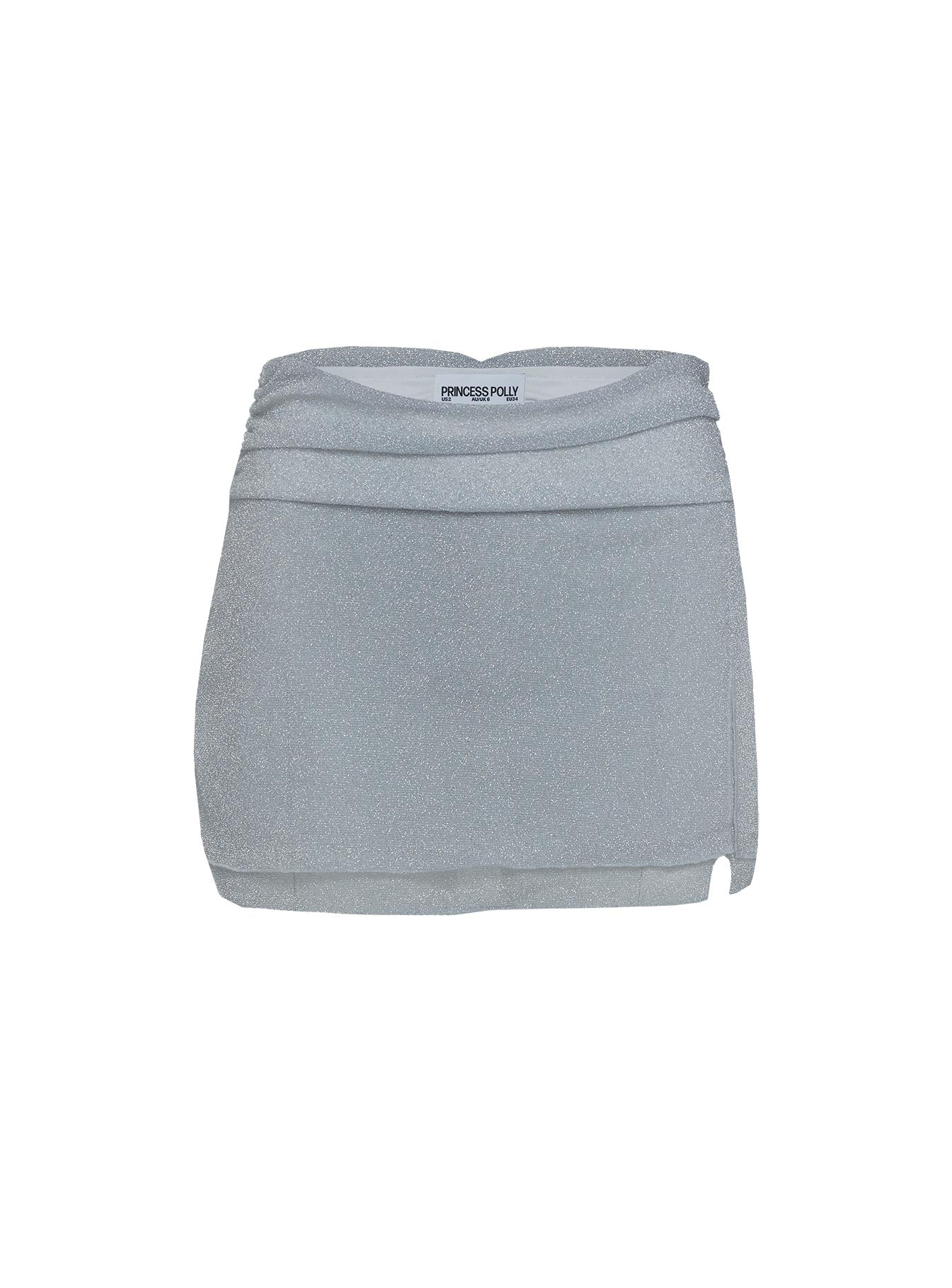 Flattered Shimmer Mini Skirt Silver、mySite、solidvoid