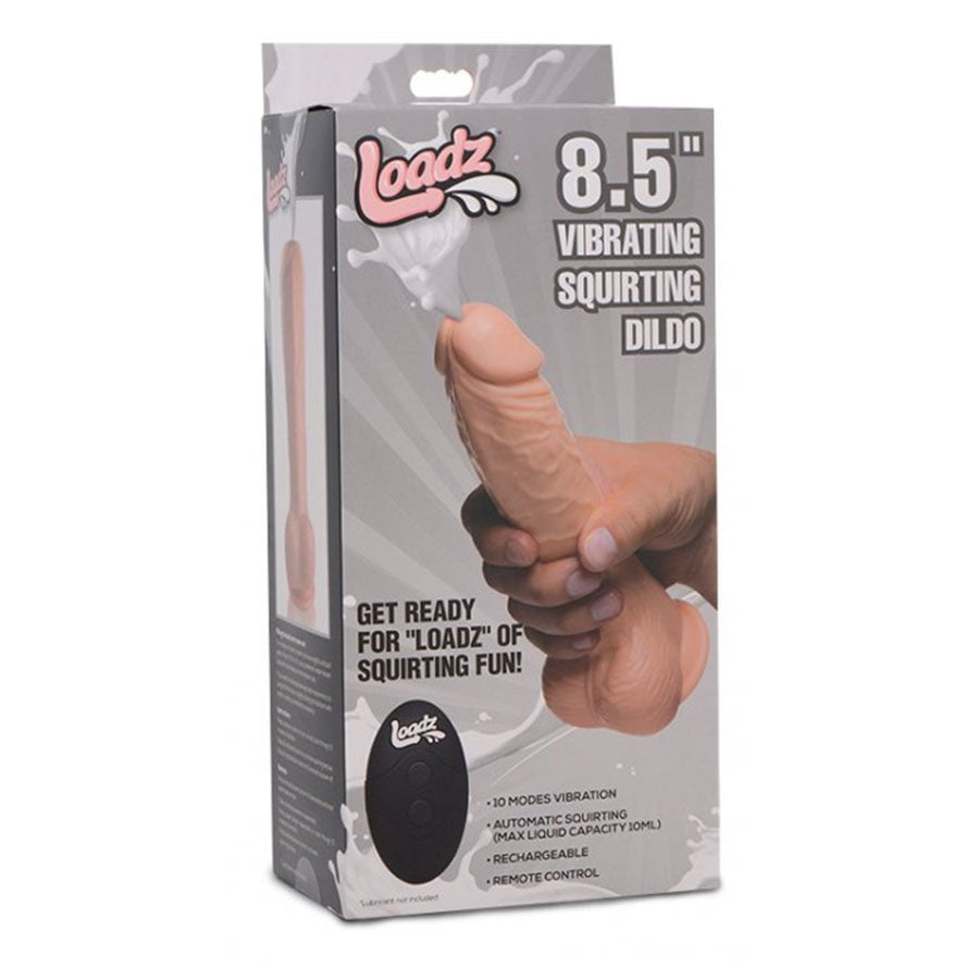 8.5 Inch Vibrating & Squirting Dildo with Remote by Loadz (3 colors)、mySite、bottomscart