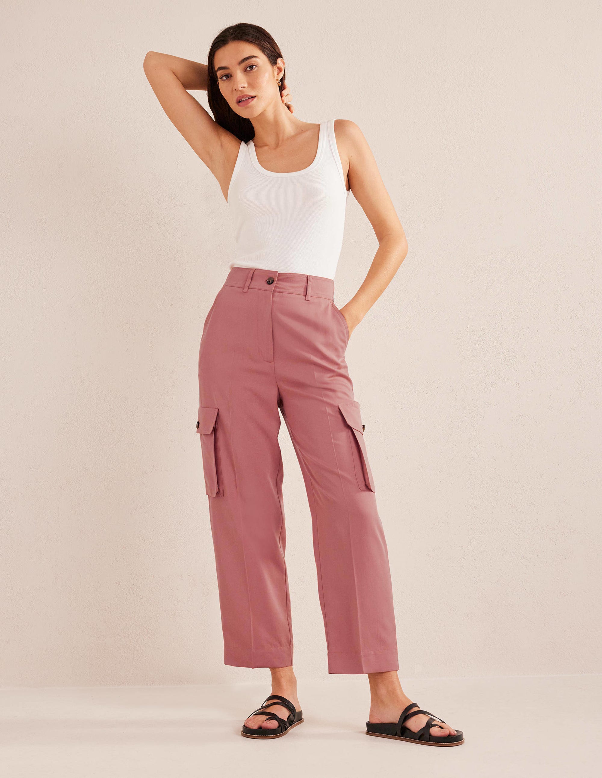  Tencel Cargo Trousers-Dusty Rose、mySite、ashleygrahame