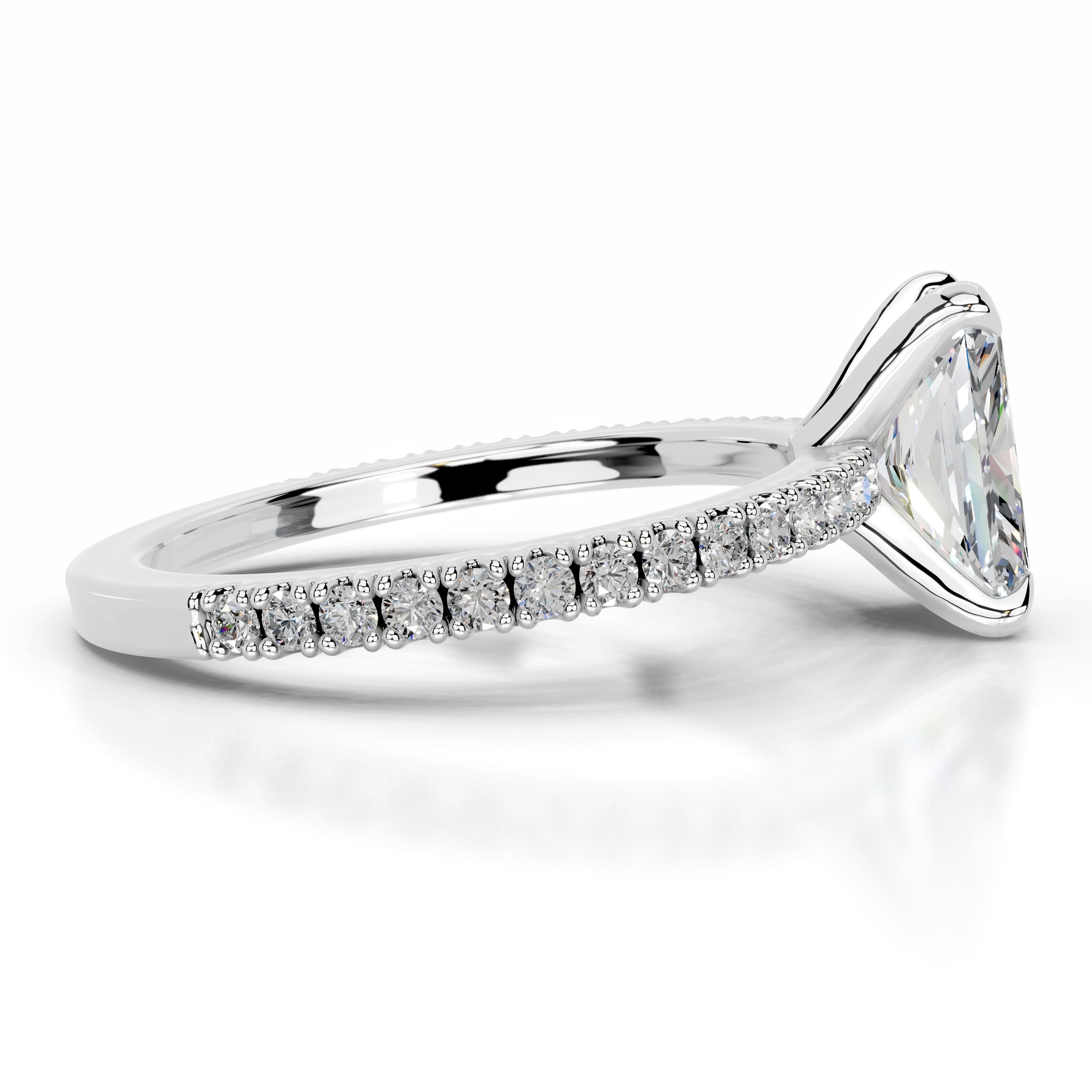 Luisana Moissanite & Diamond Ring - 14K White Gold、mySite、hinf8tx79