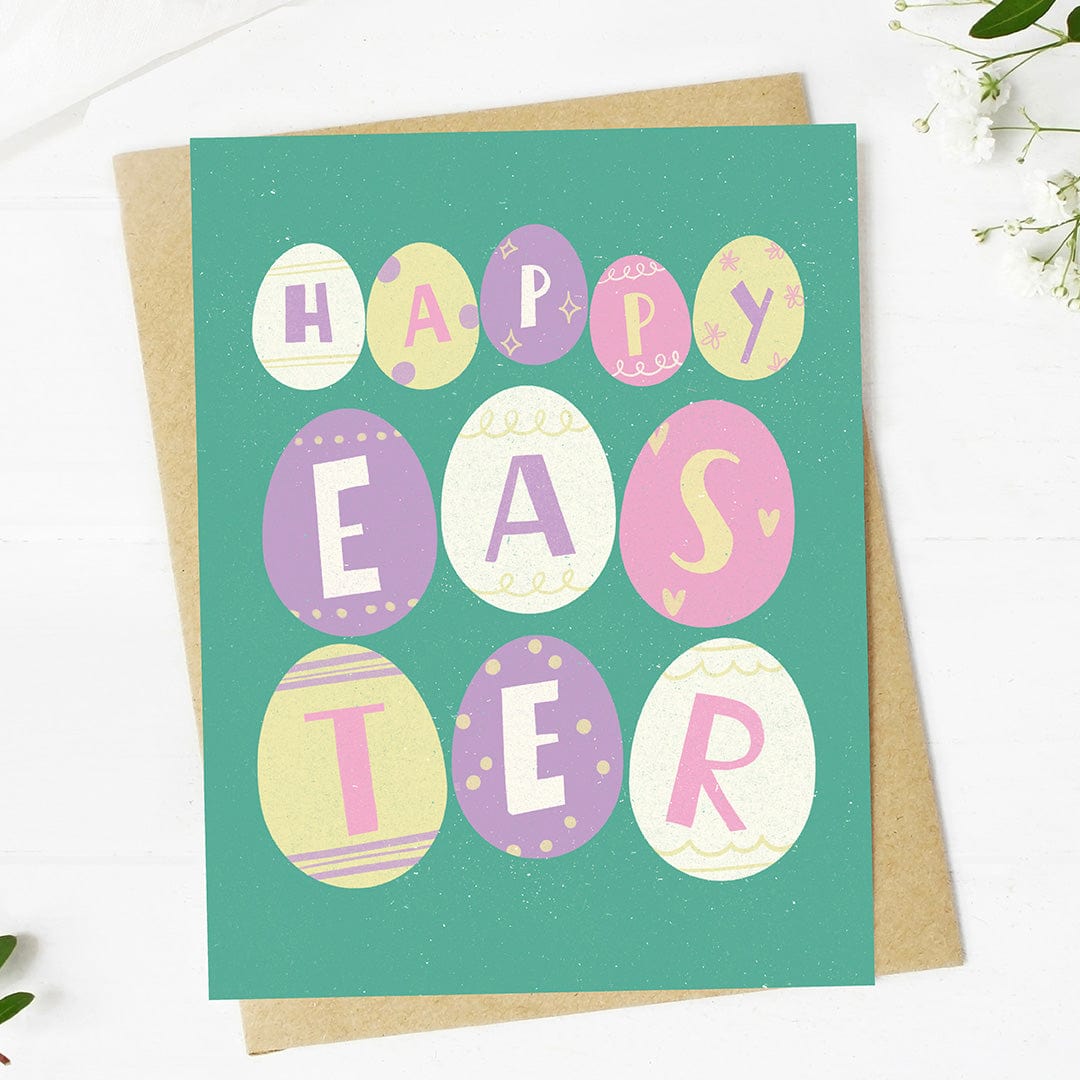  Happy Easter Egg Text Portait Card、mySite、elrpsem3k