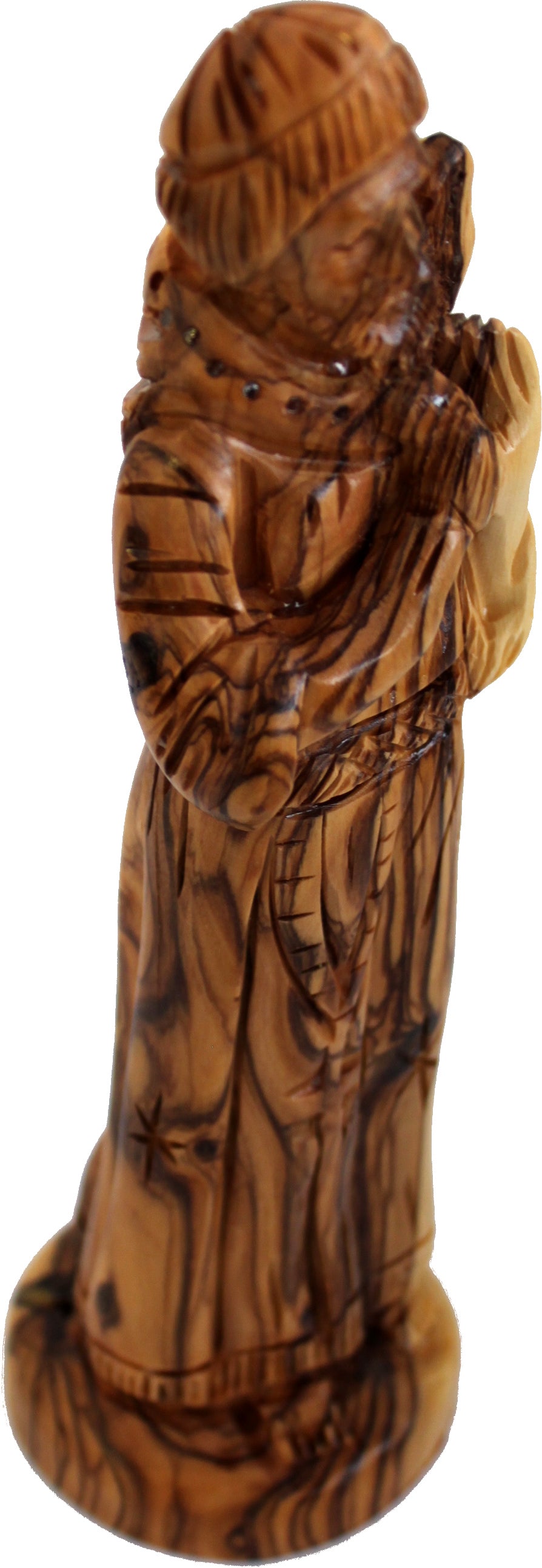 Holy Land Market Saint Francis of Assisi Carved in Olive Wood Figure Statue - 8.4 Inches、mySite、elrpsem3k