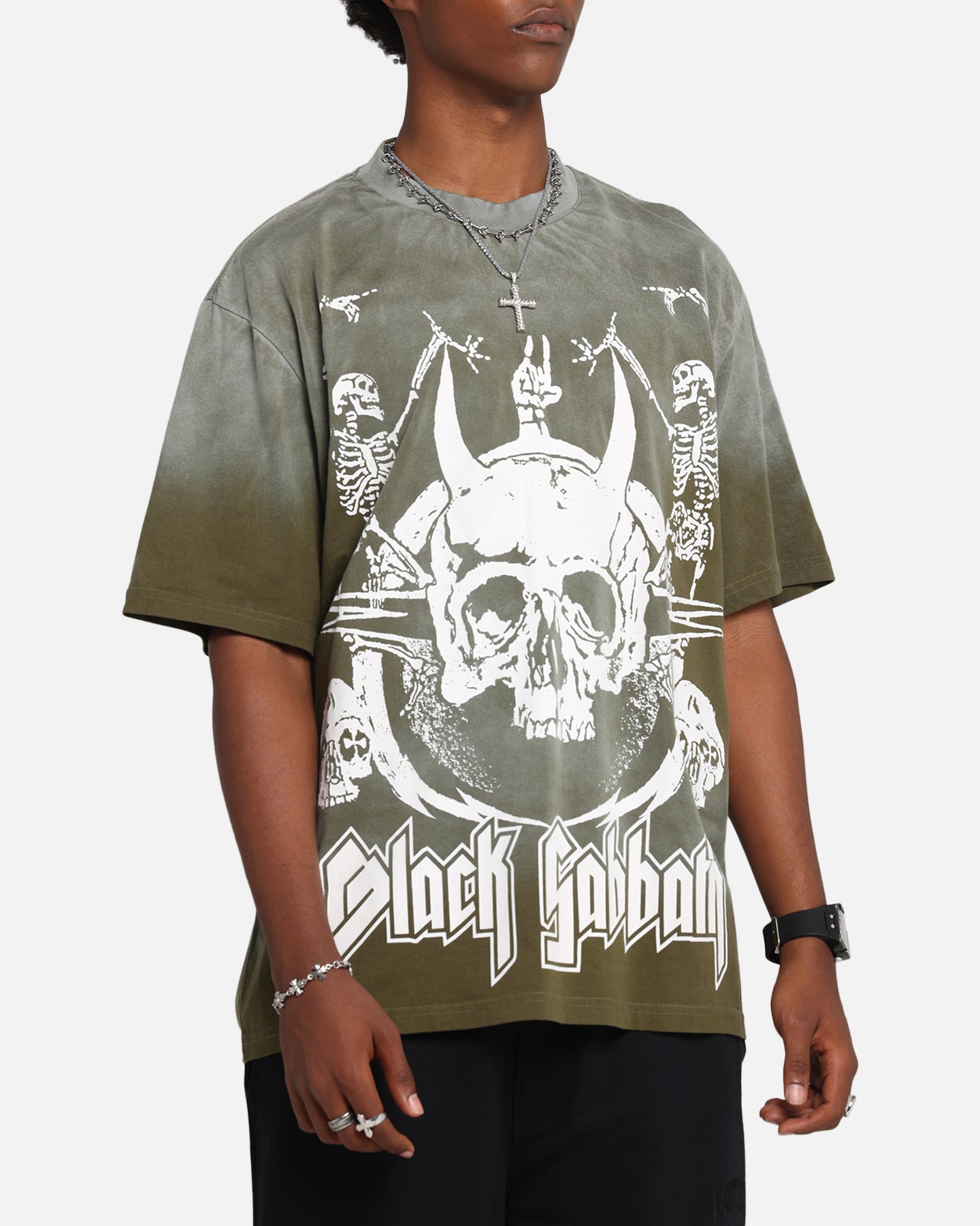 Black Sabbath Sabbath Hem Vintage T-Shirt Washed Black、mySite、zt4zffjzw