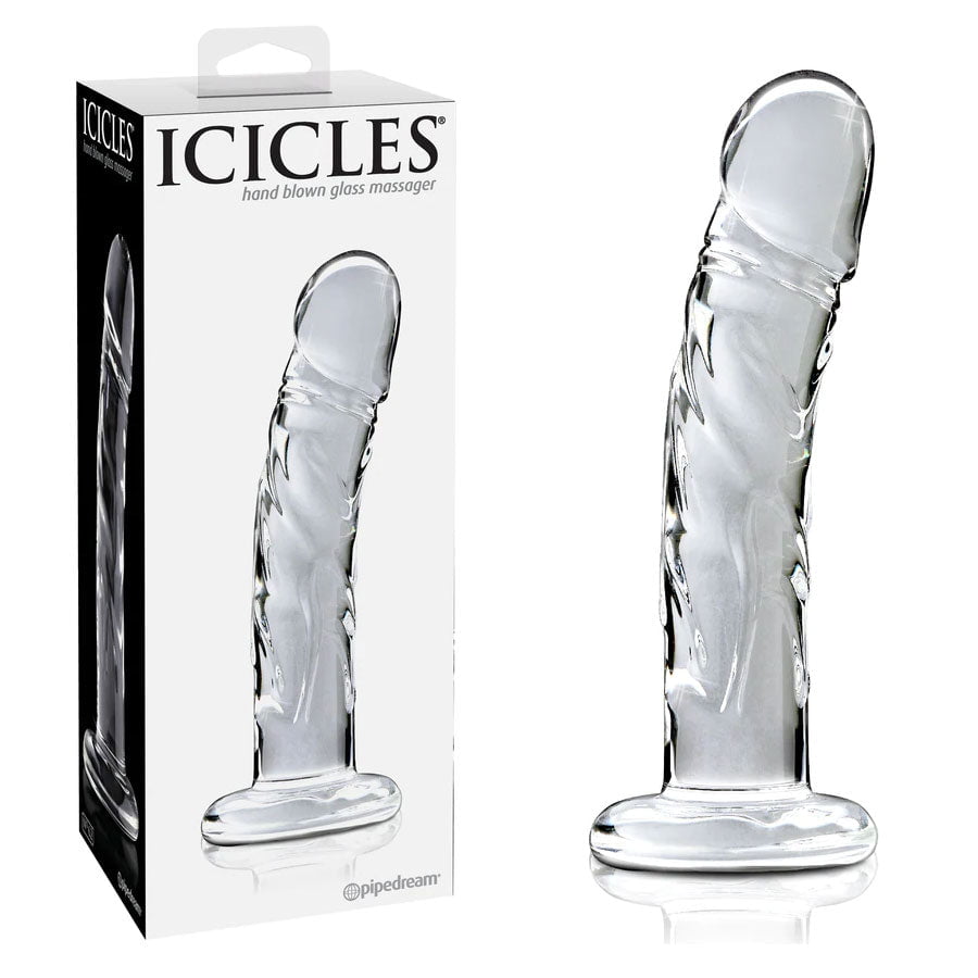 Icicles No. 62 Clear Glass 6.5 Inch Dildo by Pipedream Products、mySite、bottomscart