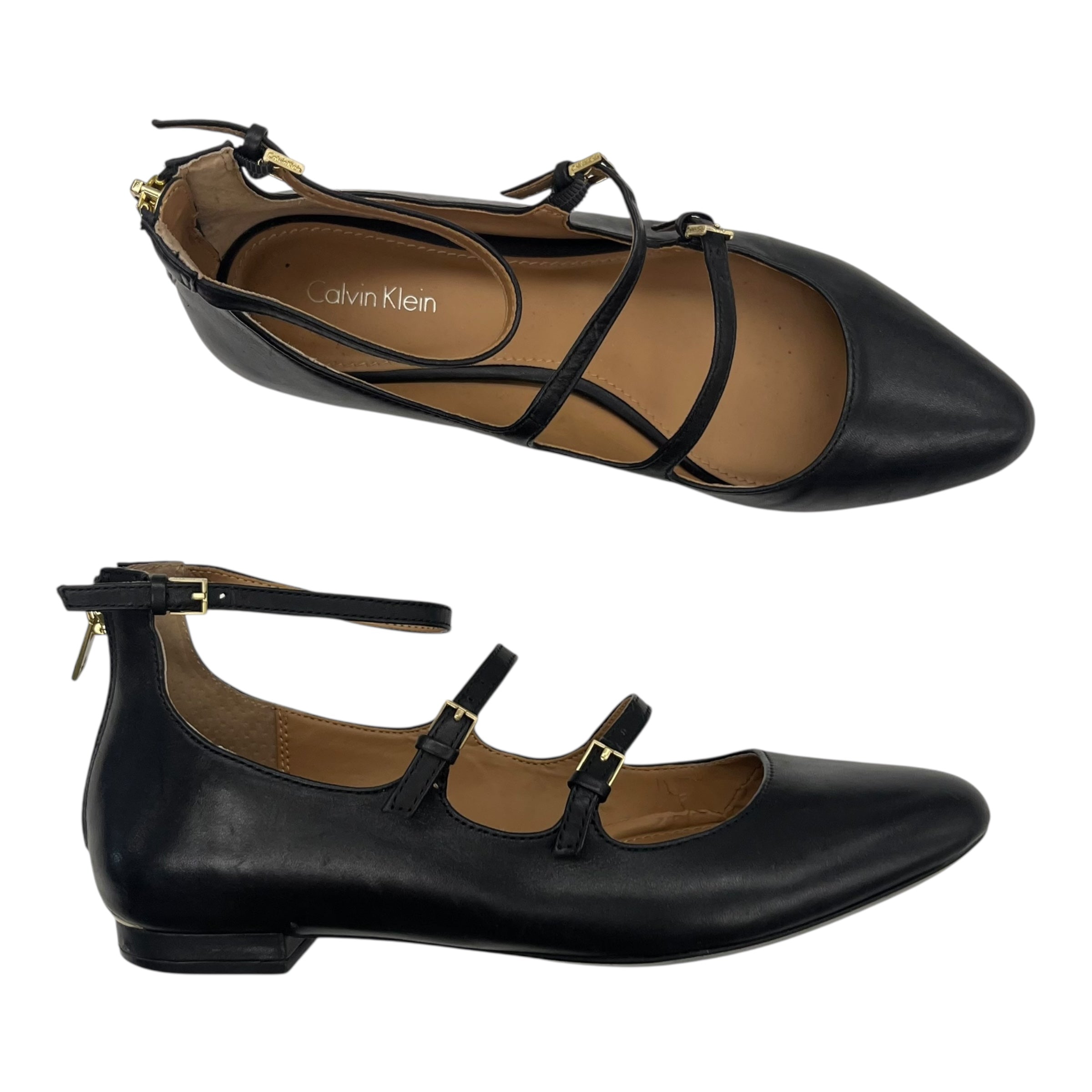 Shoes Flats By Calvin Klein In Black, Size:7.5、mySite、garagedoors4me