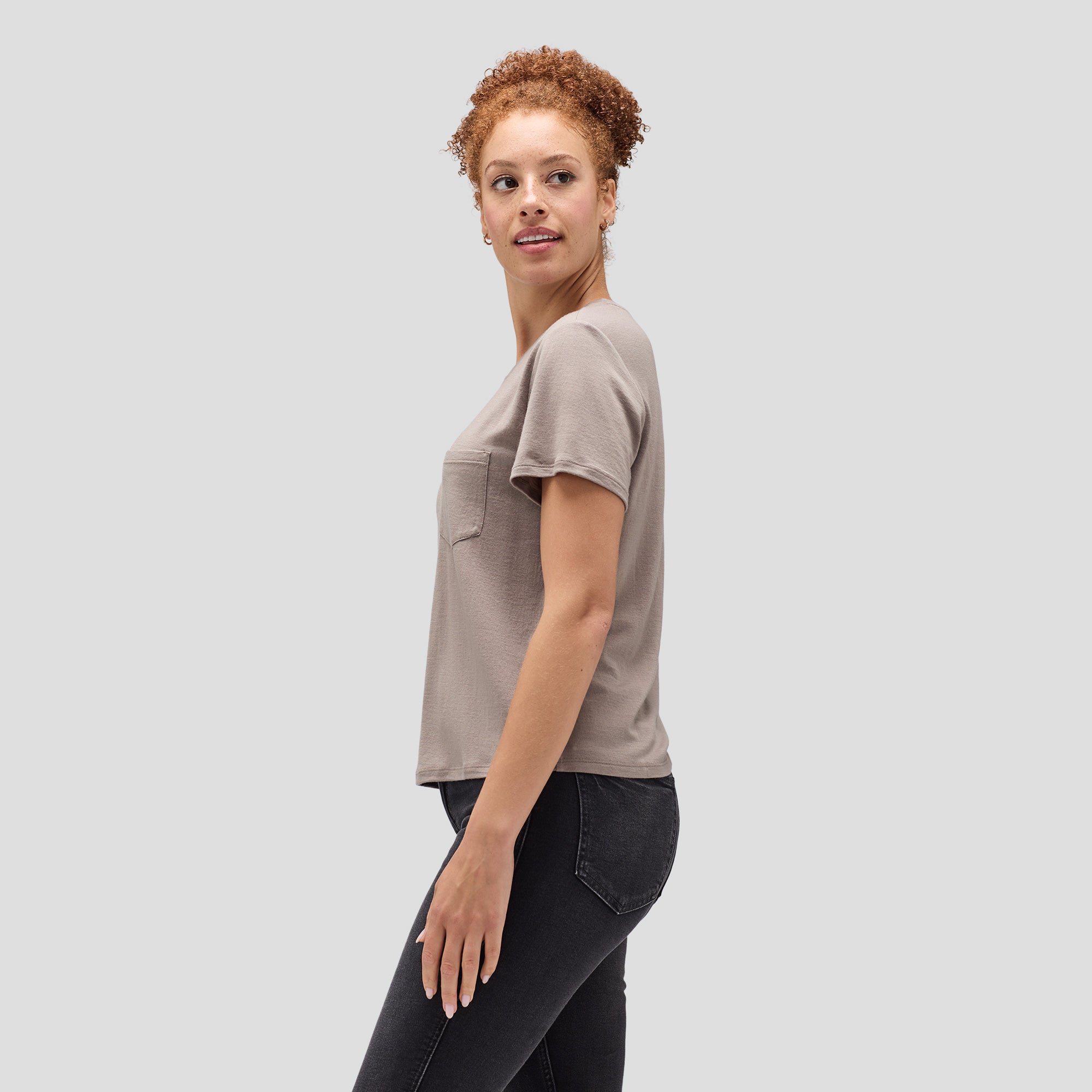Women's Merino Boxy Pocket Tee、mySite、noshort