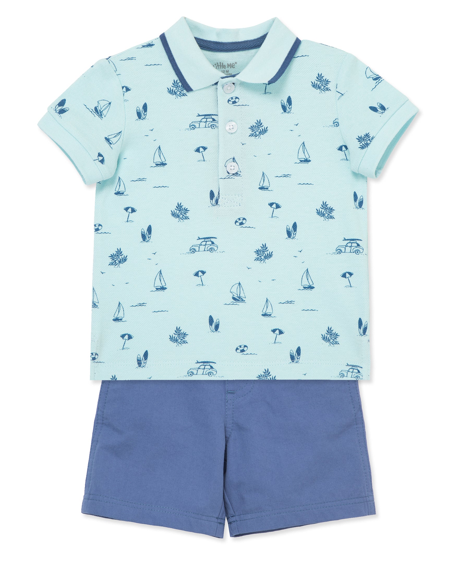  Beach Polo Short Set (12M-24M)、mySite、layawaytickets