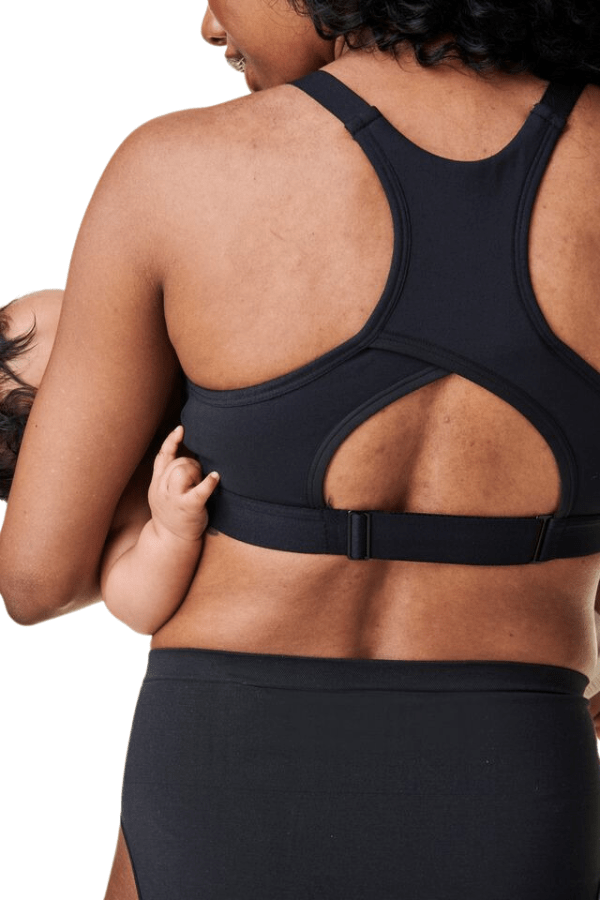 Tranquil Maternity & Nursing Low Impact Sports Bra - Black、mySite、bengalsvssteelers