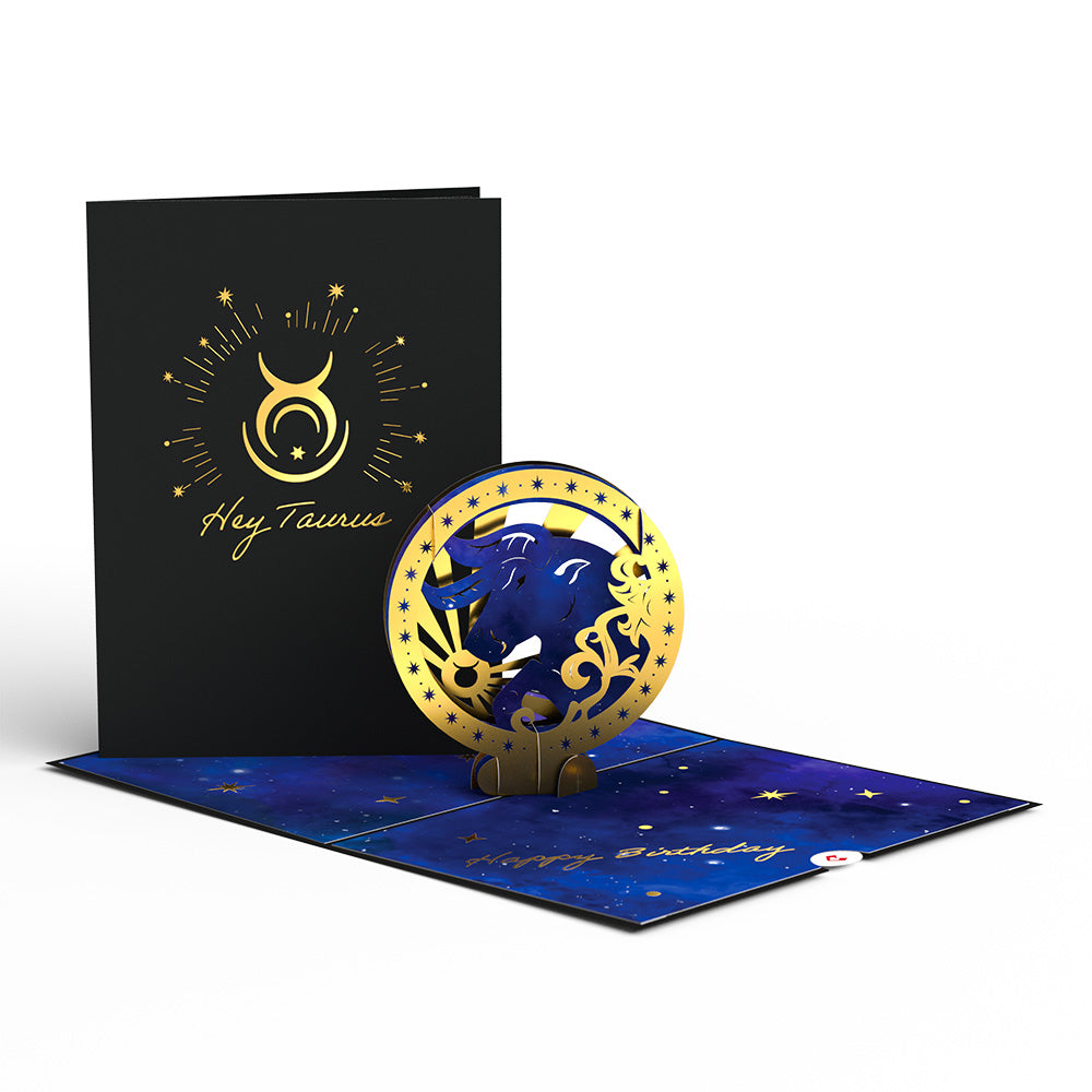Taurus Zodiac Birthday Pop-Up Card、mySite、solidvoid