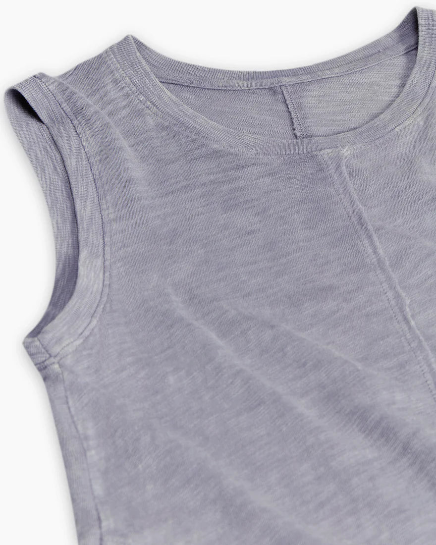 ATM Slub Jersey with Chroma Wash Sleeveless Crew Neck Midi Dress、mySite、noshort