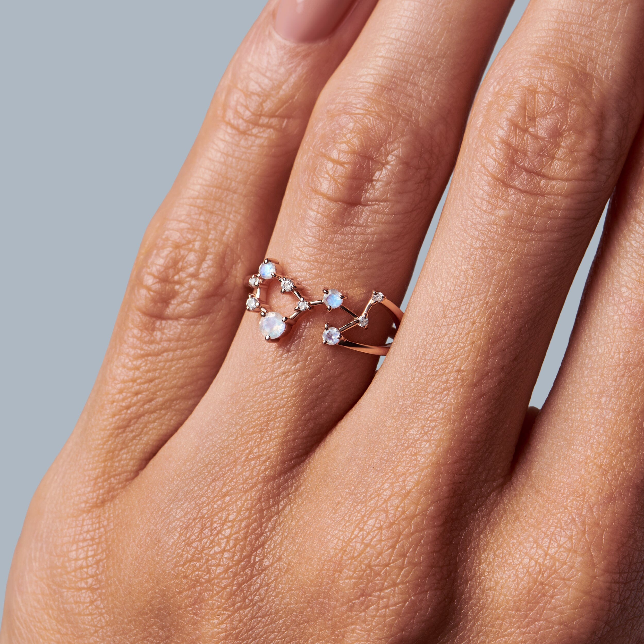 Moonstone Ring - Scorpio Zodiac Constellation、mySite、hinf8tx79