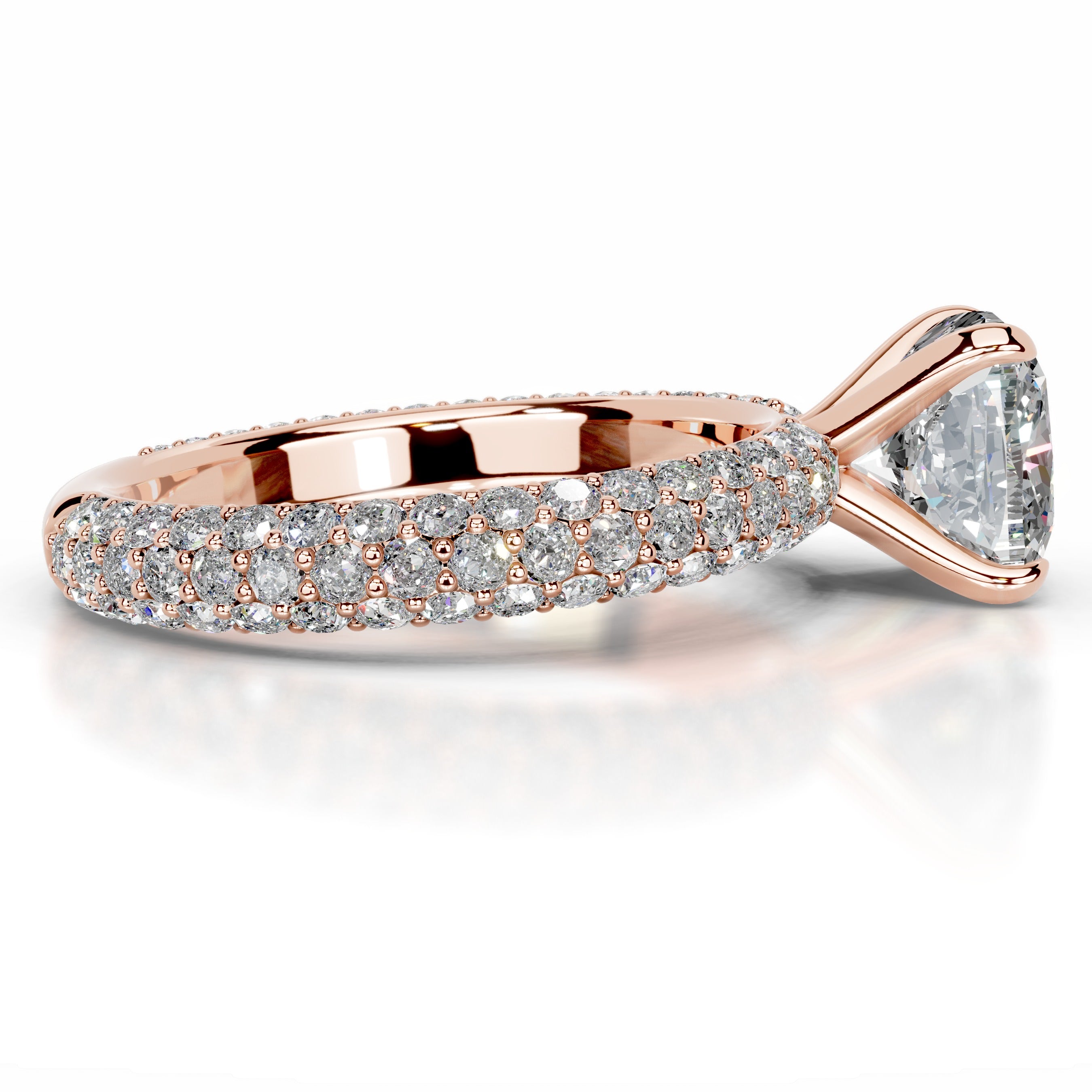 Charlotte Moissanite & Diamonds Ring - 14K Rose Gold、mySite、hinf8tx79