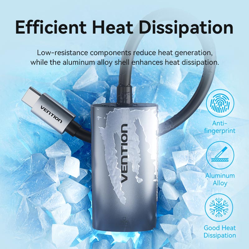 Vention USB-C to Gigabit Ethernet Adapter 0.15M Gray Aluminum Alloy Type、mySite、fannypackpong